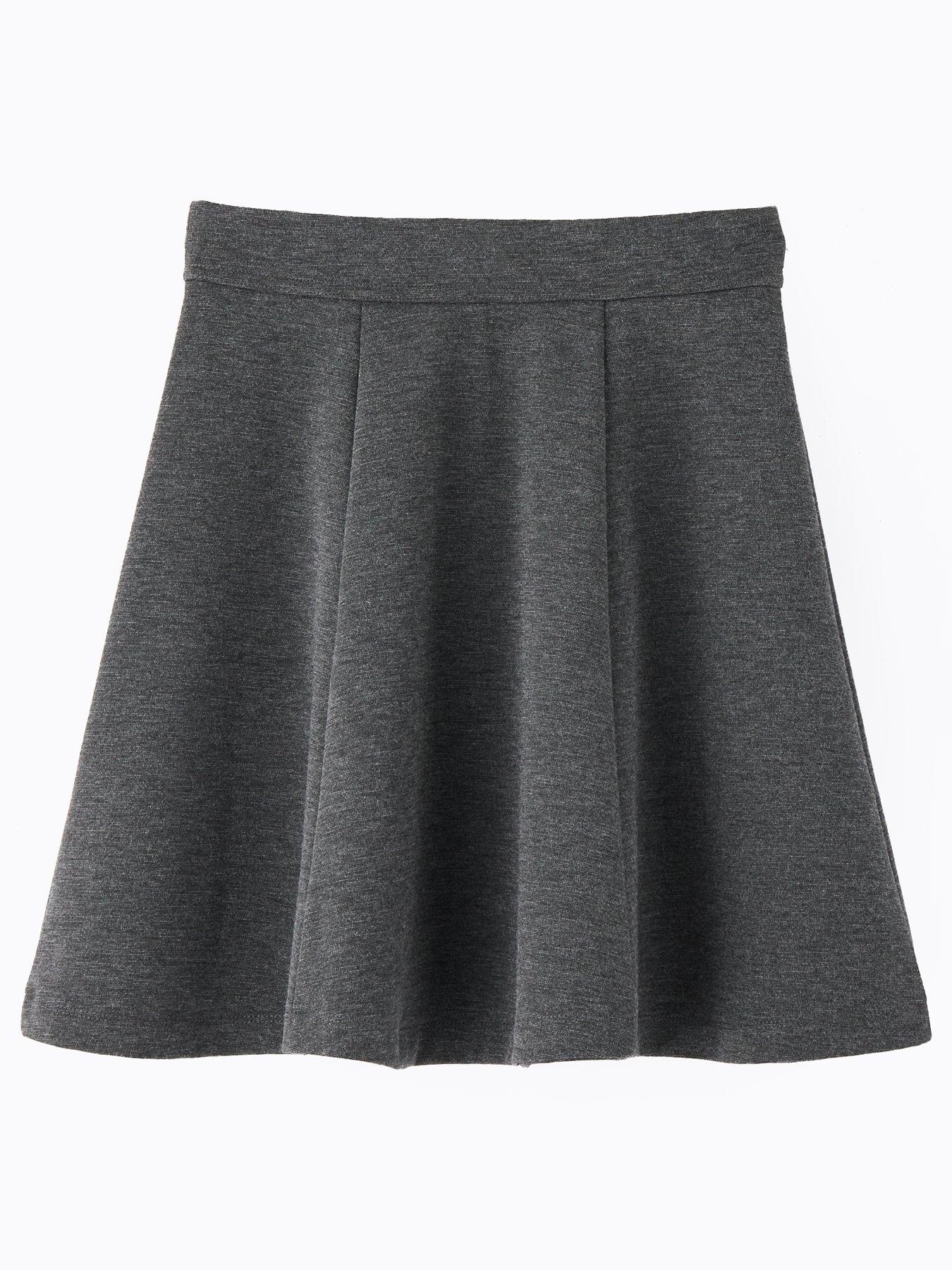 Image 3 of 7 of The Very Collection Girls 2 Pack Jersey Skater Skirts - Grey
