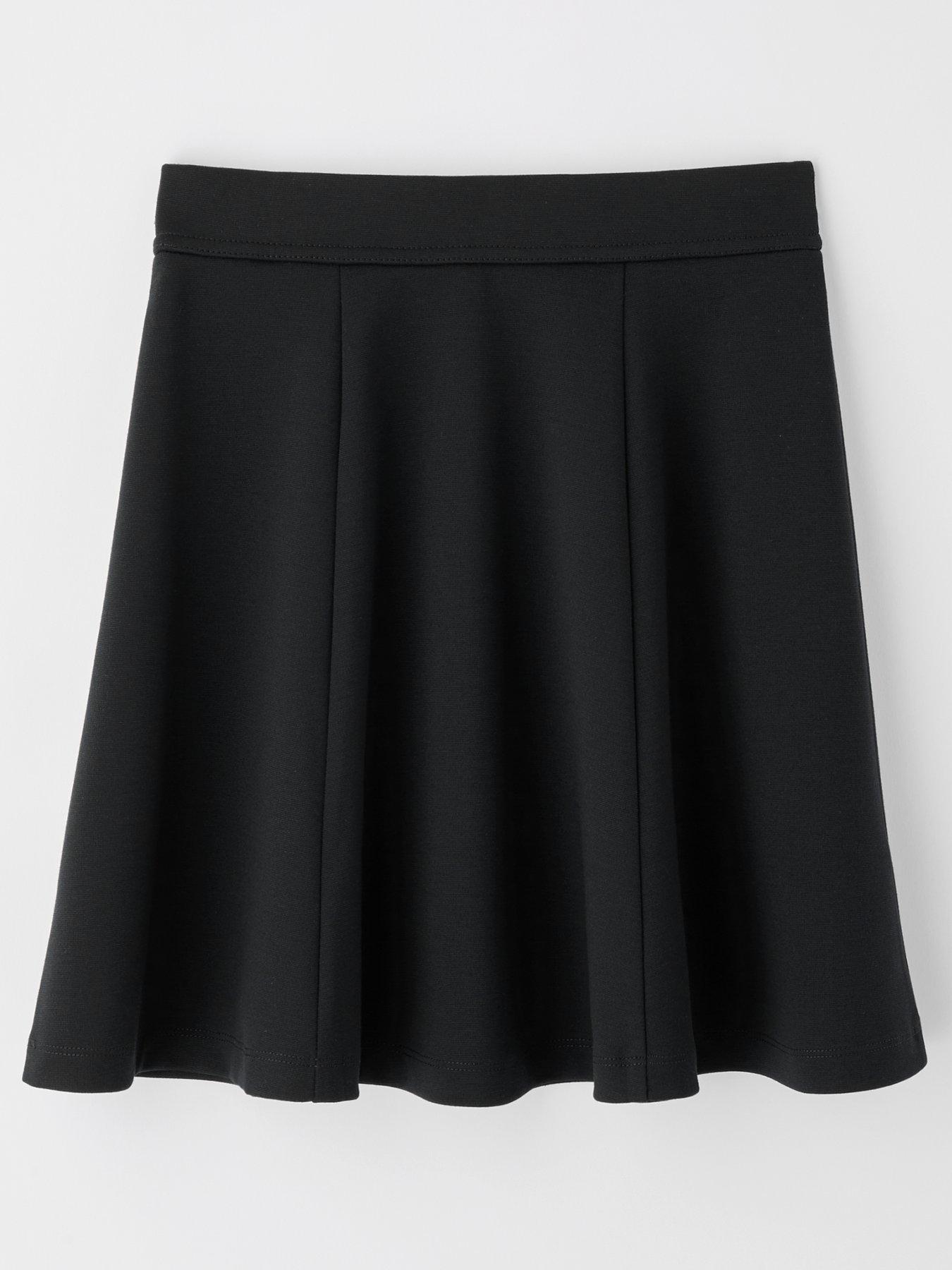 Image 3 of 7 of The Very Collection Girls 2 Pack Jersey Skater Skirts - Black