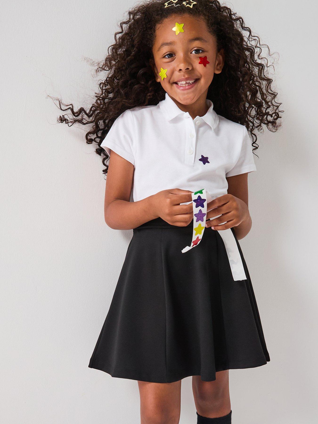 Image 7 of 7 of The Very Collection Girls 2 Pack Jersey Skater Skirts - Black