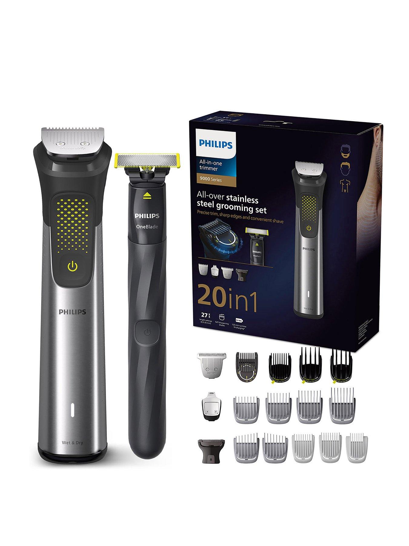 Philips Series 9000 20-in-1 Ultimate Multi Grooming Trimmer for Face, Head, and Body MG9553/15