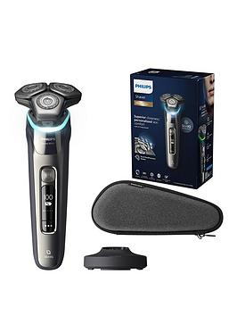 Philips Series 9000 Wet  Dry Electric Shaver With Skiniq Technology, With Charging Stand And Travel Case S9974/35