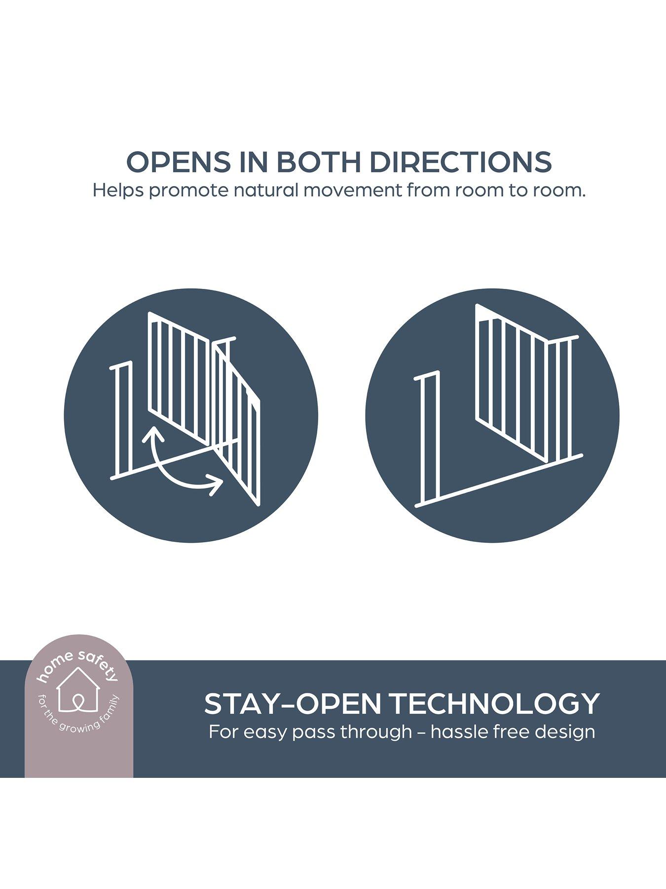 Image 4 of 7 of Dreambaby Ava Wide Gate with 1 x 9cm and 1 x 18cm Extension&nbsp;- White