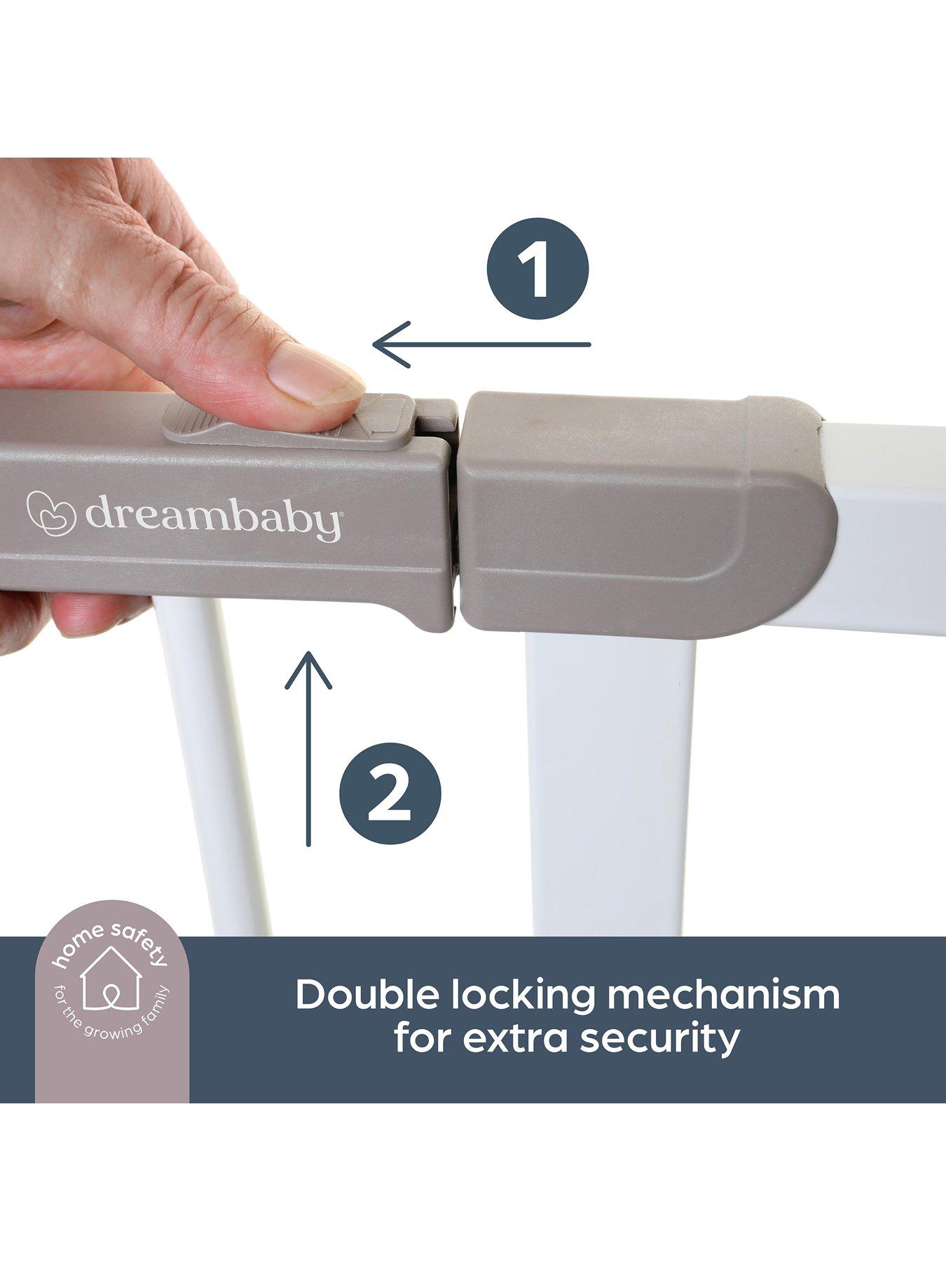 Image 5 of 7 of Dreambaby Ava Wide Gate with 1 x 9cm and 1 x 18cm Extension&nbsp;- White
