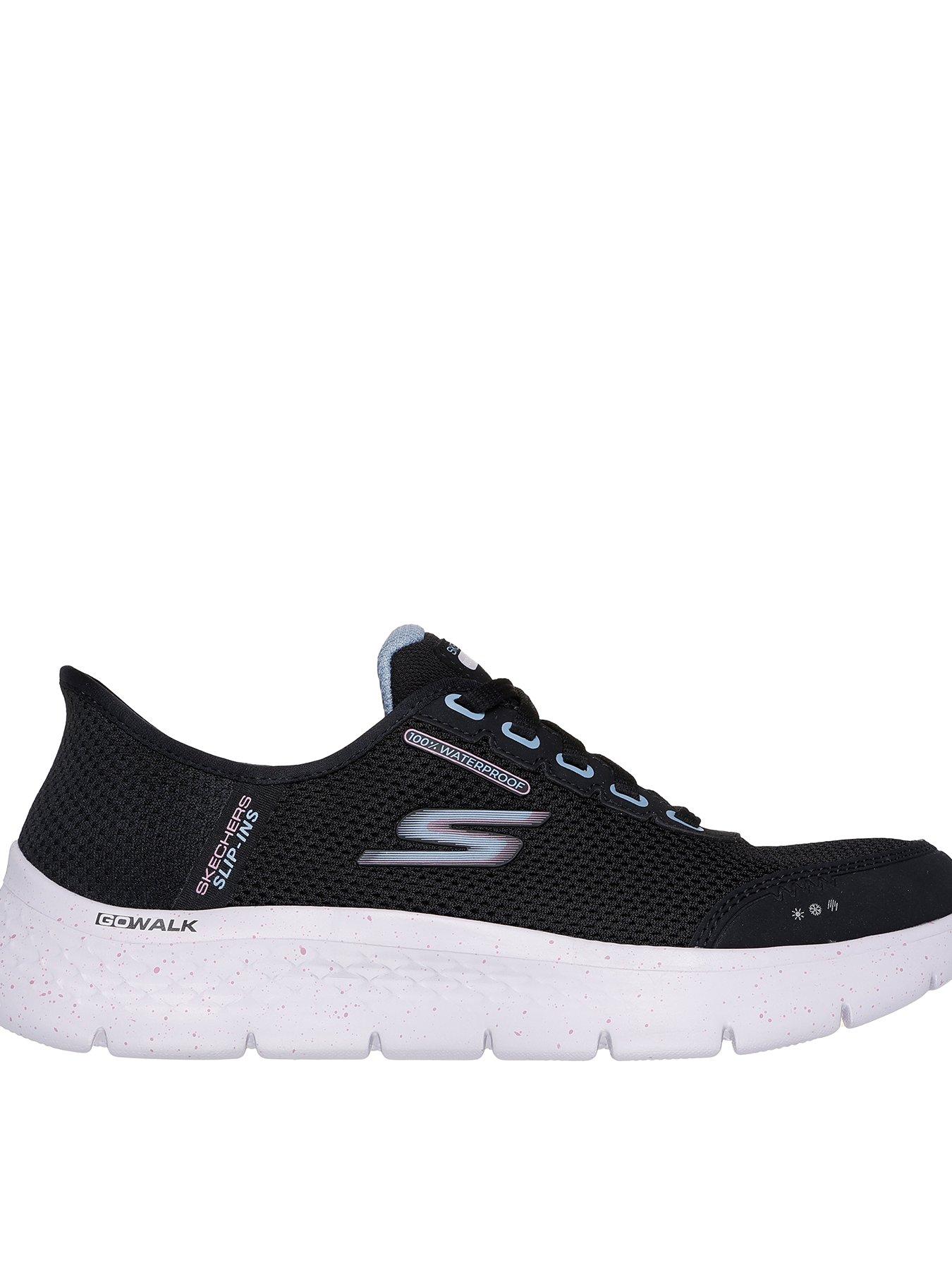 Skechers Go Walk Clear Creek Waterproof Slip-ins Trainer - Black