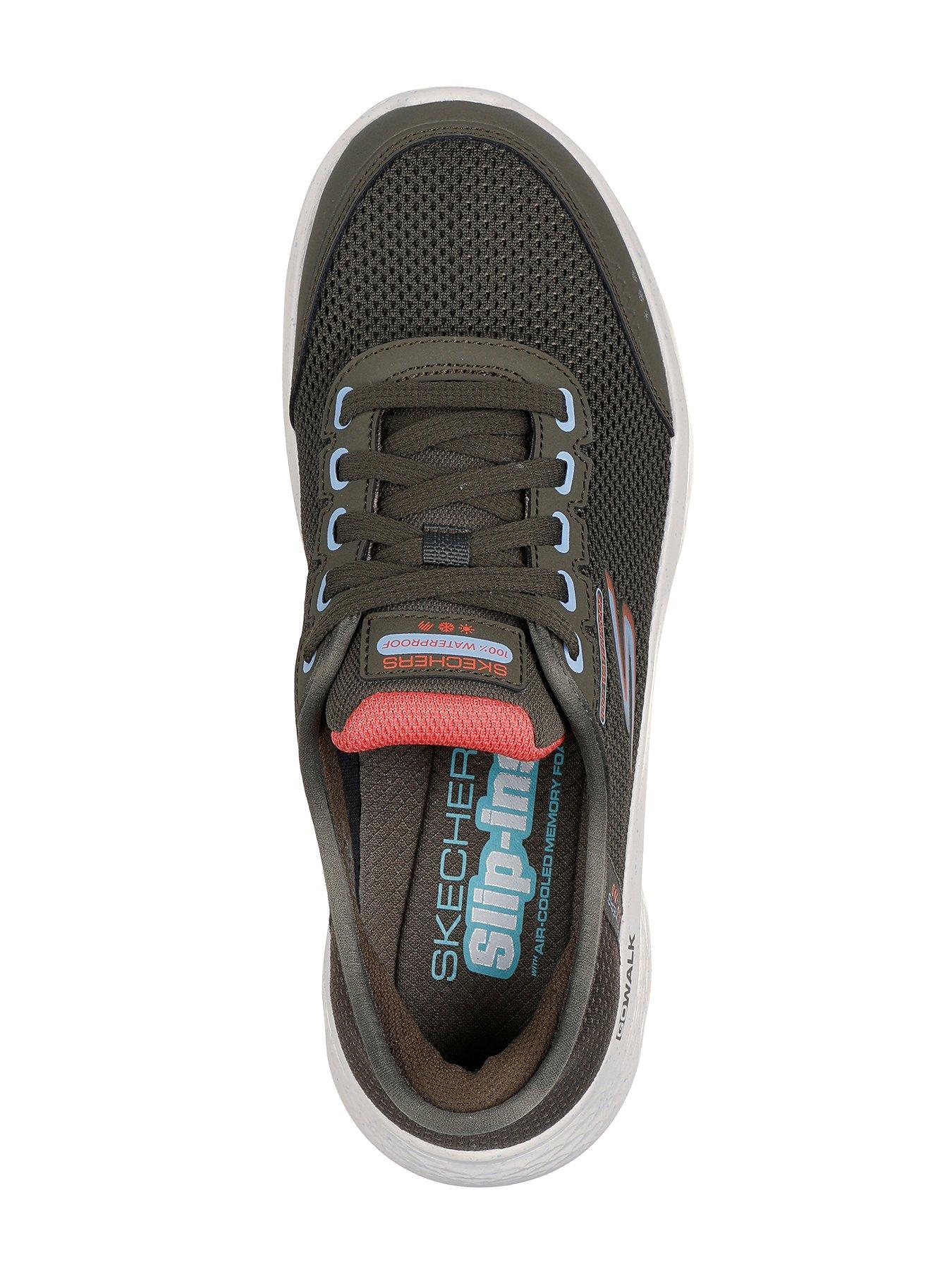 Slip Ins 100 Waterproof Mesh Lace Up Trainers Green