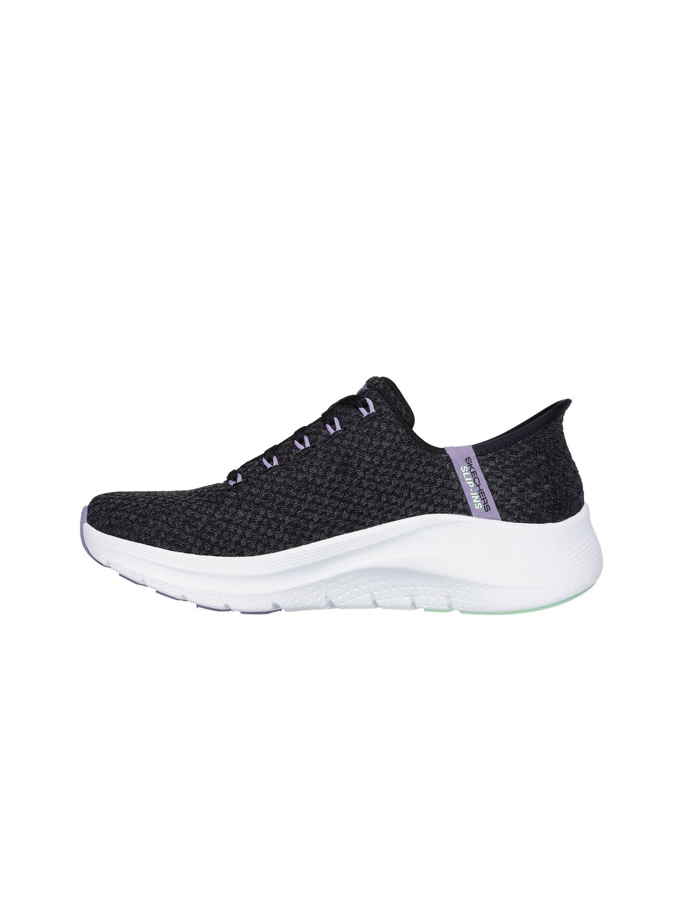 Arch Fit Knit Lace Up Slip Ins Sneakers Black