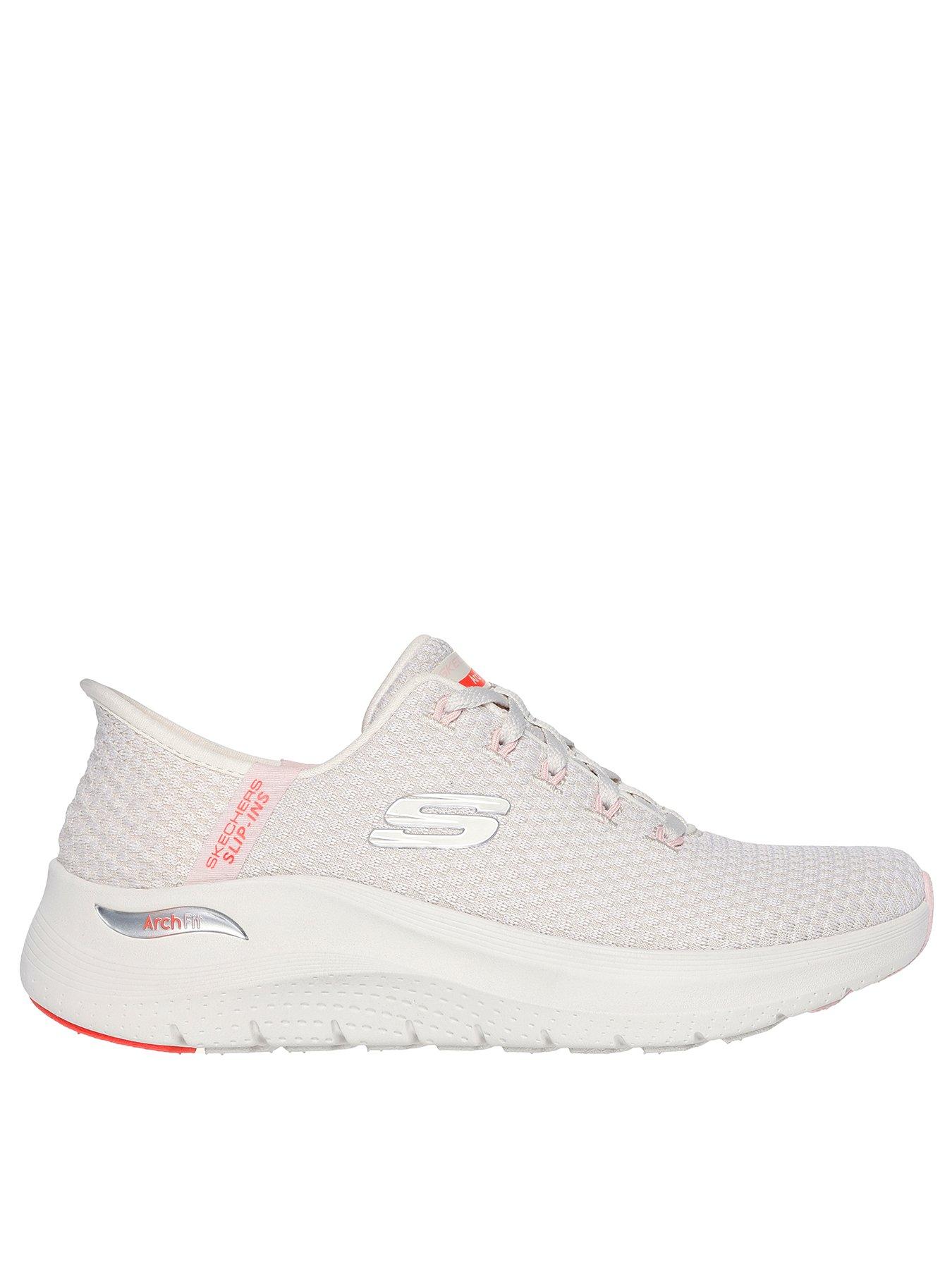 Skechers knit slip on sneakers clearance