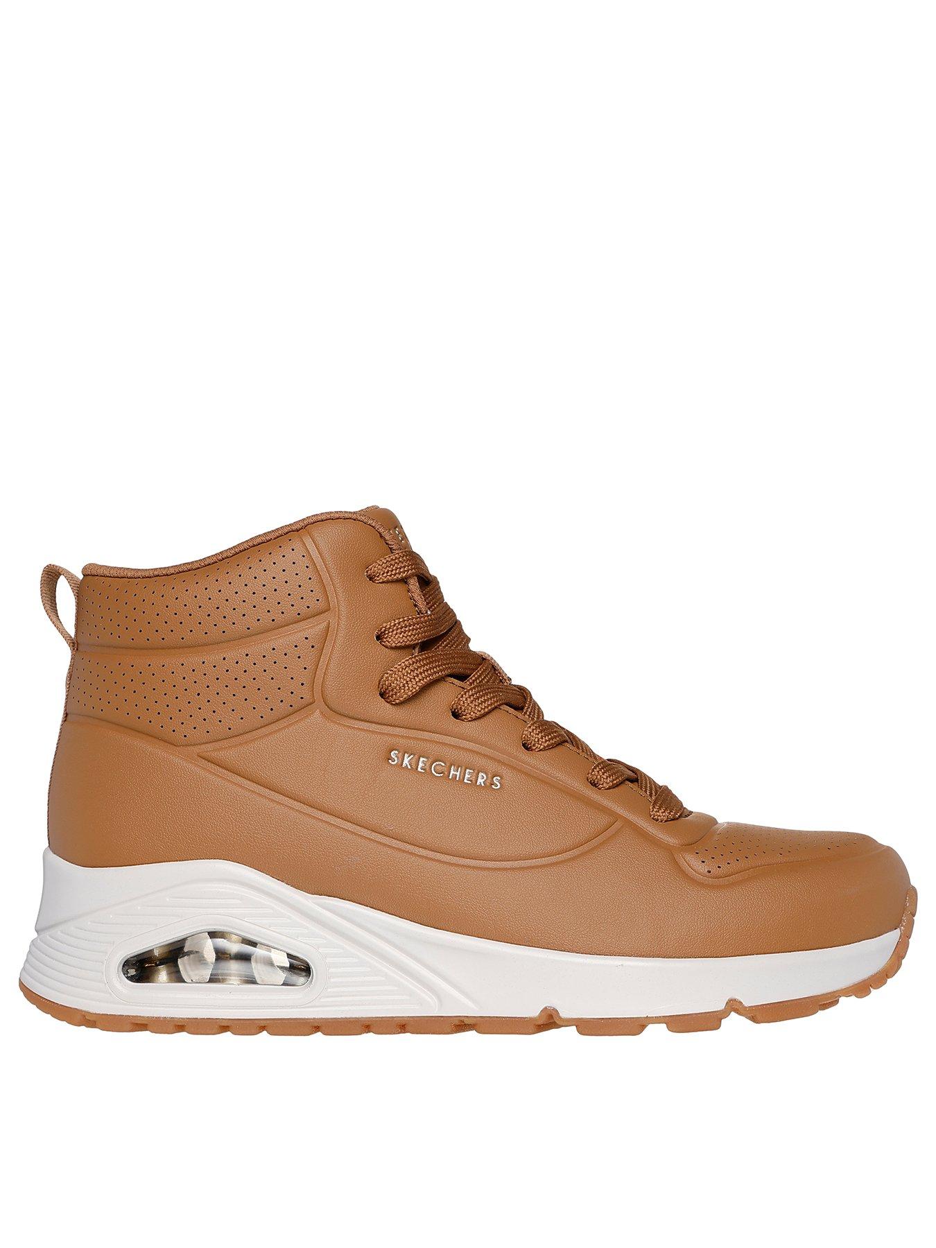 Skechers lace up sneakers mujer marron on sale