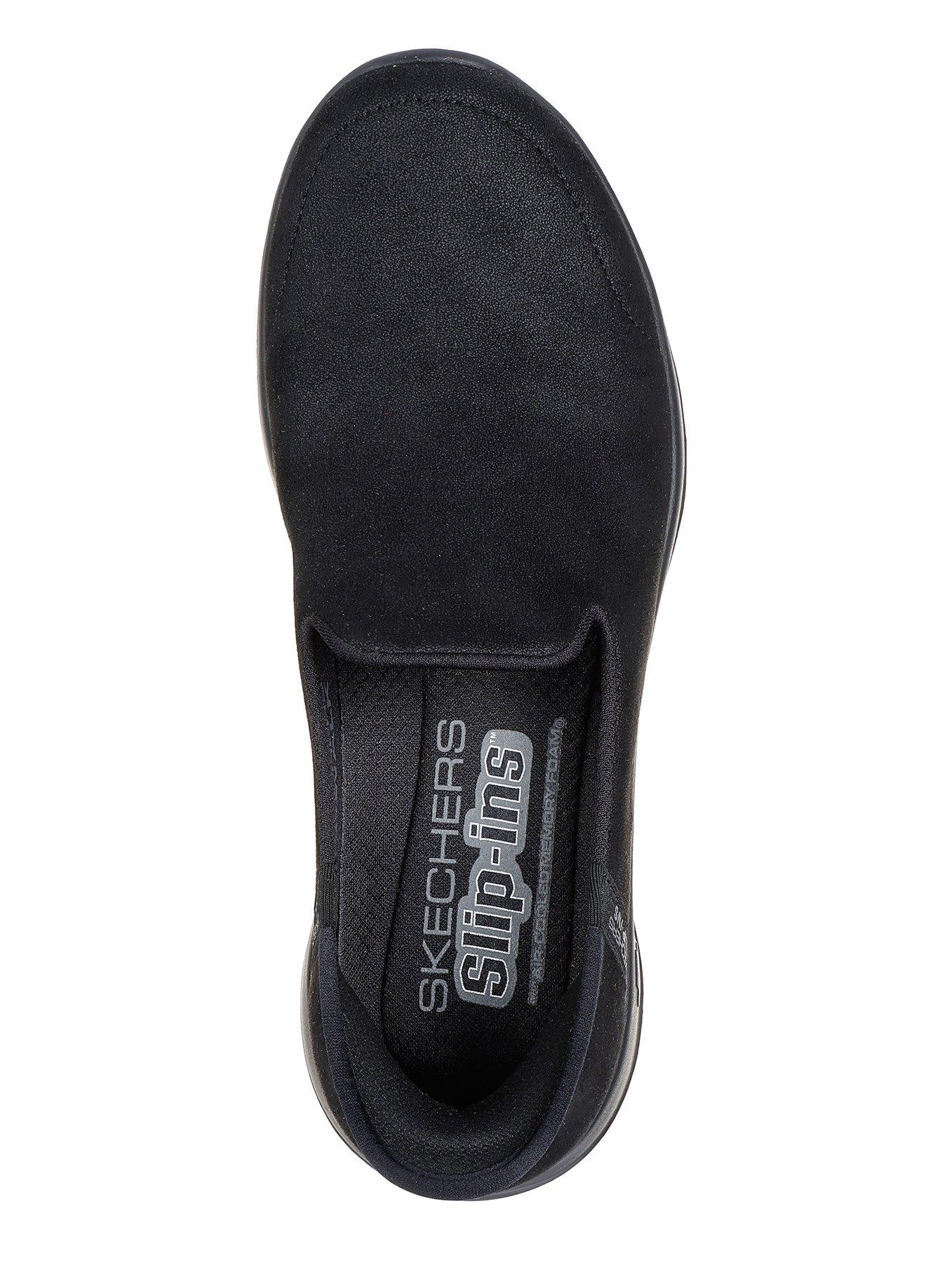 Skechers Leather Tex Slip Ins Black Very