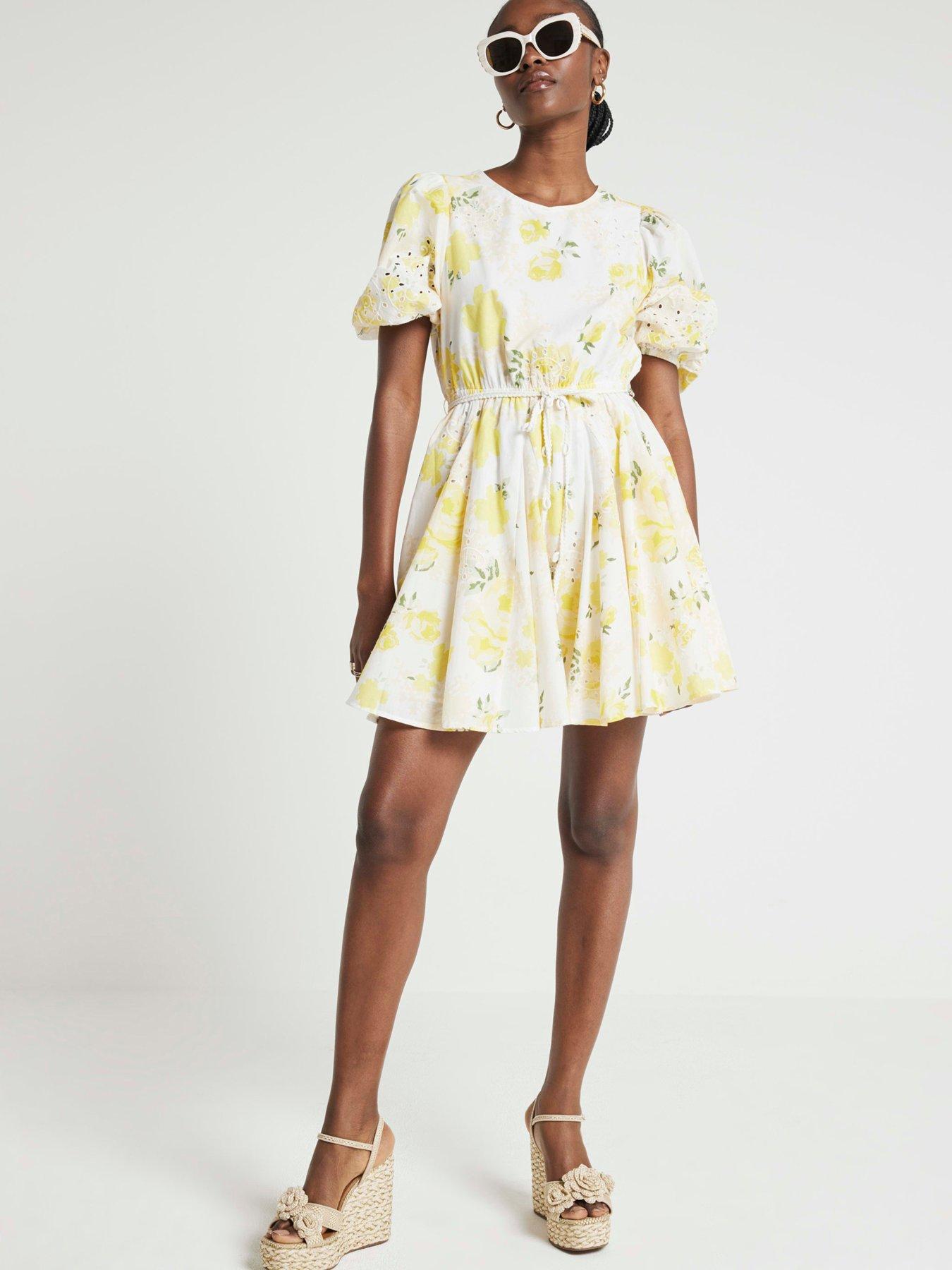 Yellow smock dress new arrivals