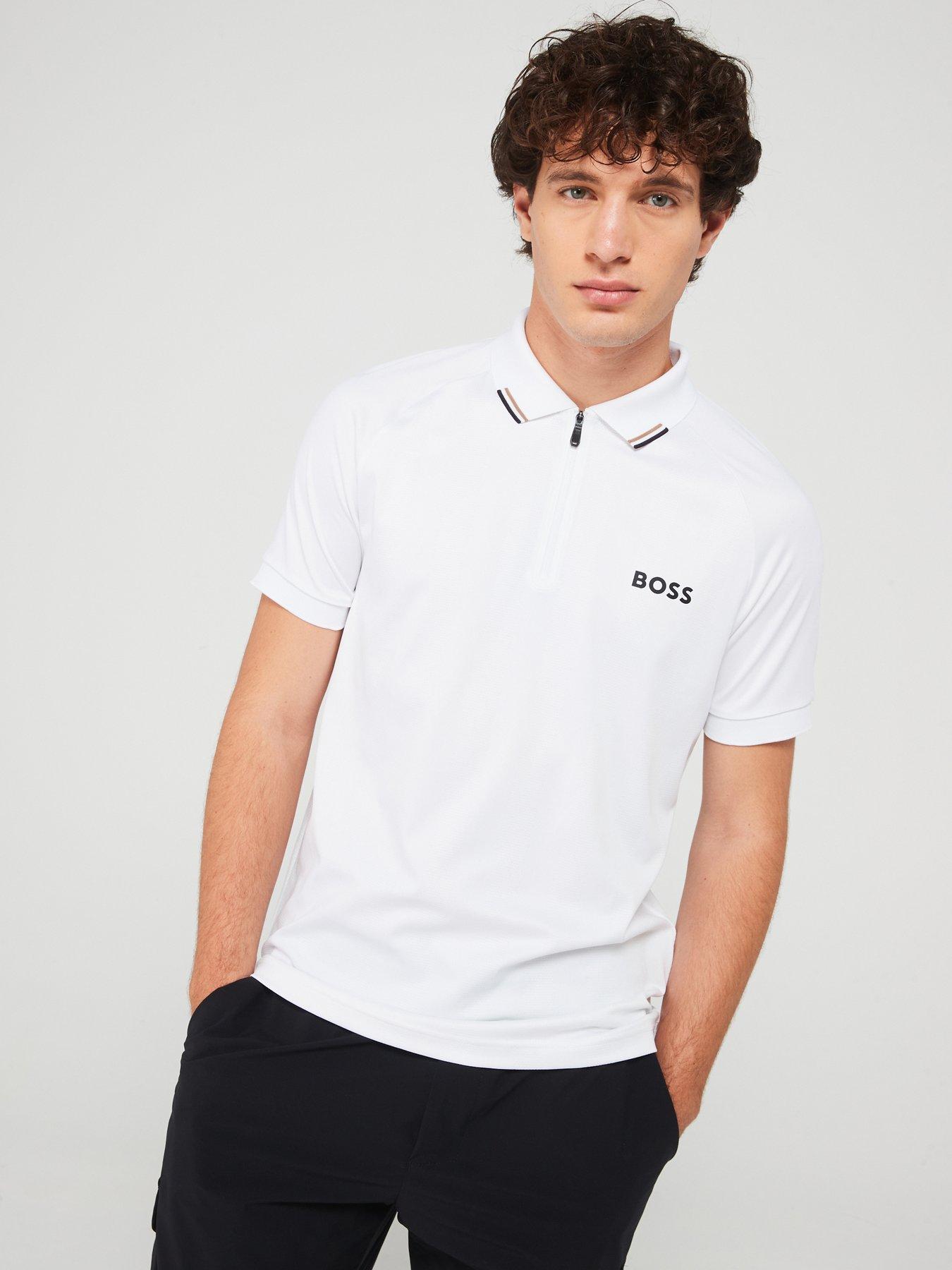Philix Slim Fit Zip Corporate Polo Shirt White