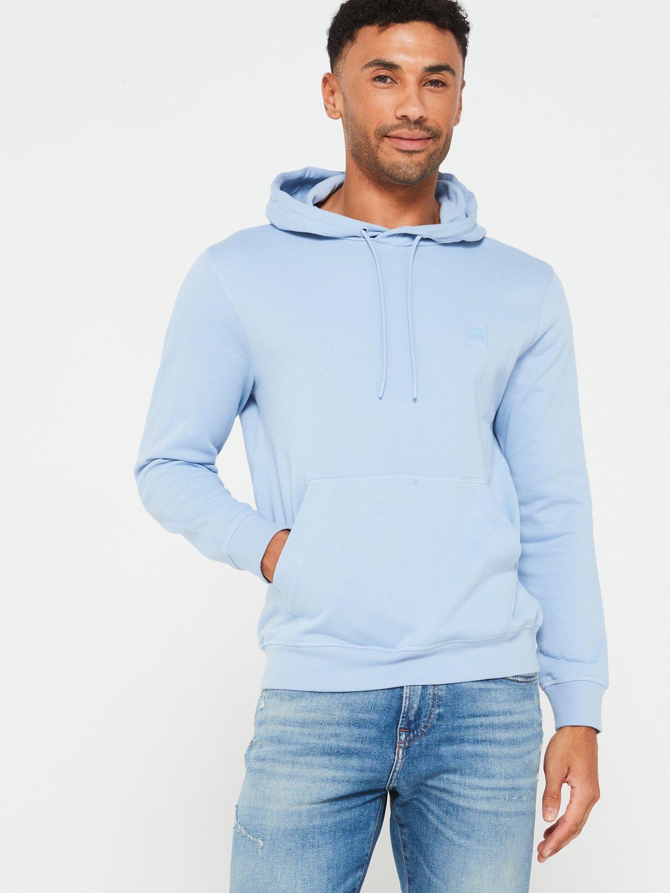 undefined Wetalk Overhead Tonal Logo Hoodie - Light Blue