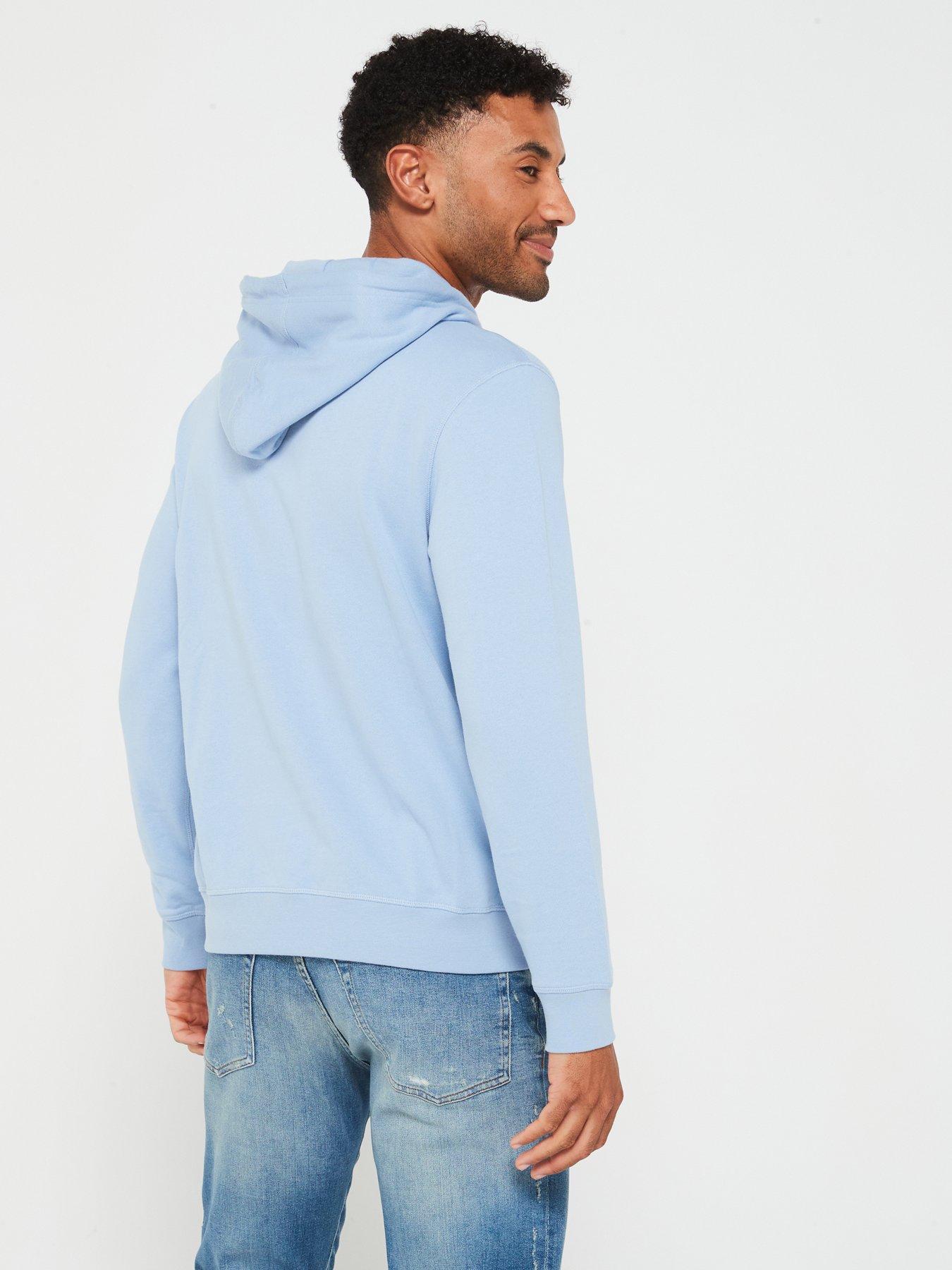 Image 2 of 5 of BOSS Wetalk Overhead Tonal Logo Hoodie - Light Blue