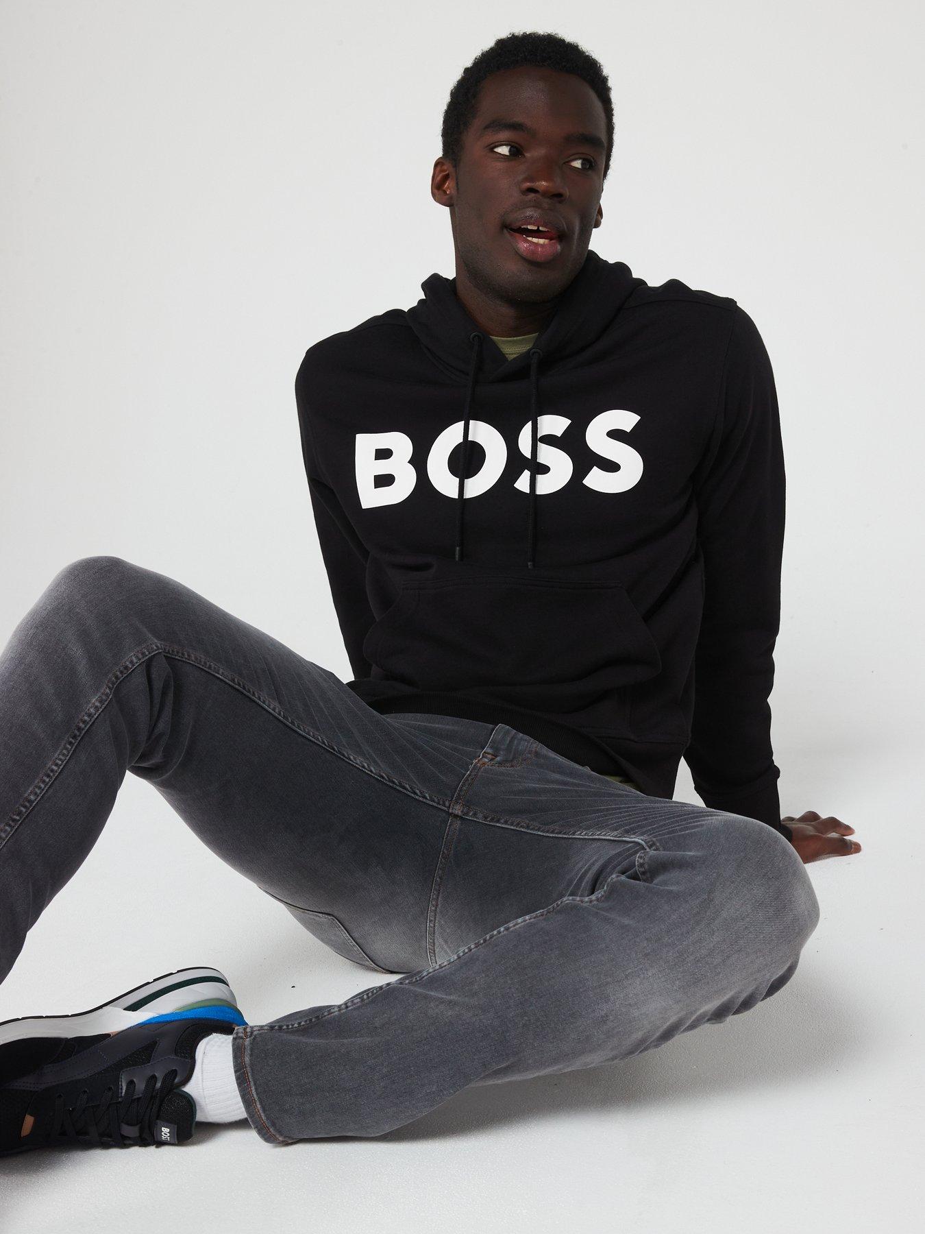 BOSS Webasic Logo Overhead Hoodie Black Very