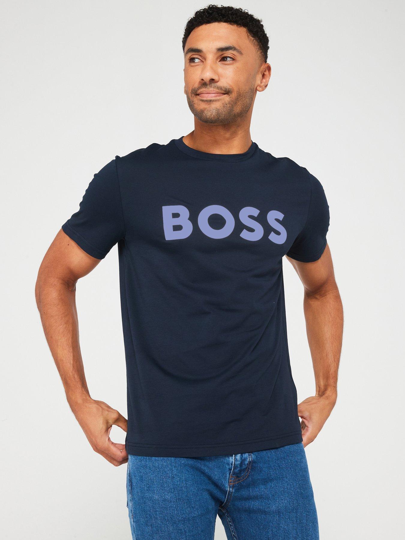 undefined Thinking 1 Regular Fit Large Logo T-Shirt - Blue