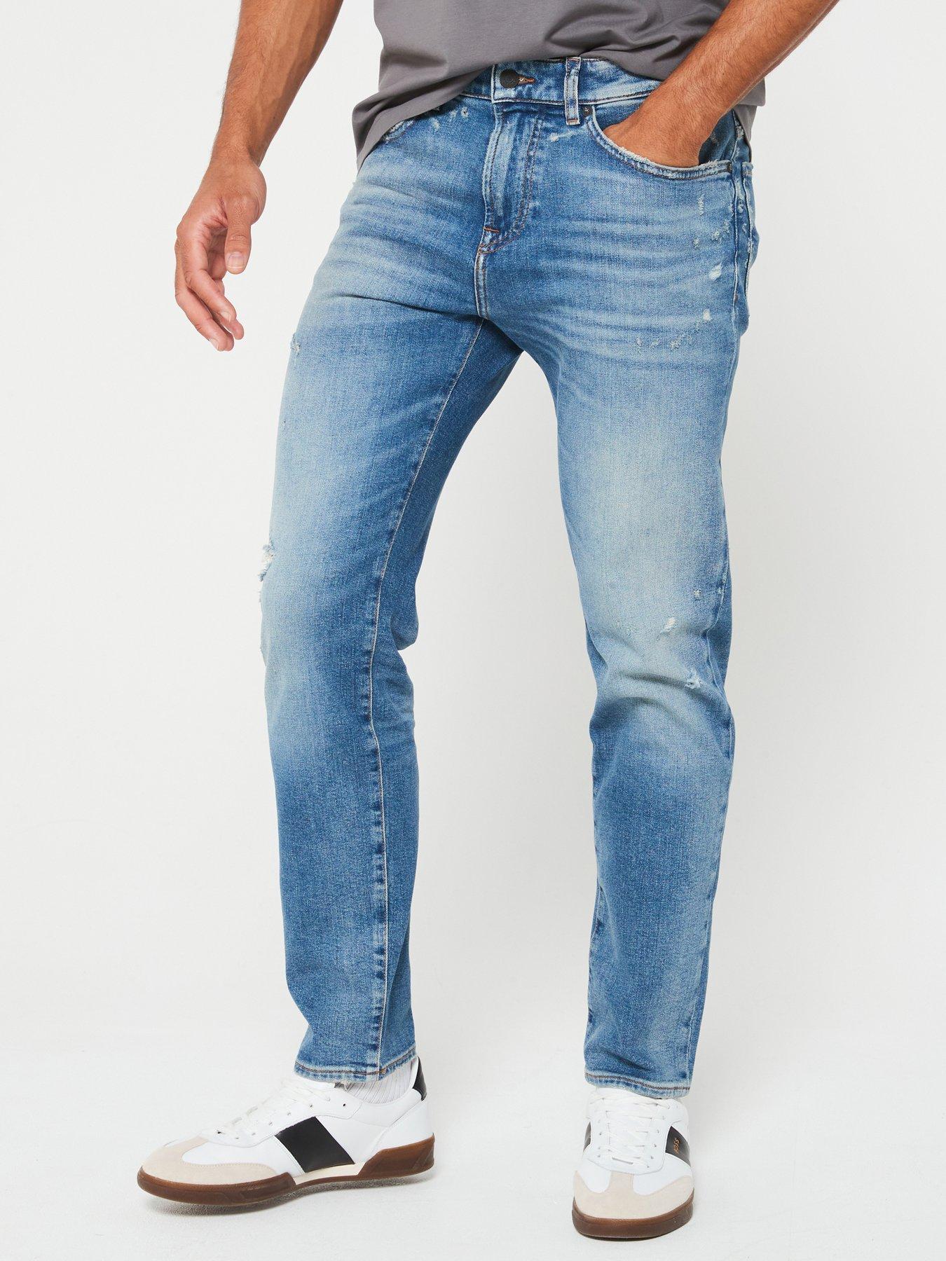 undefined Re.Maine Regular Fit Rip  &  Repair Jeans - Light Blue