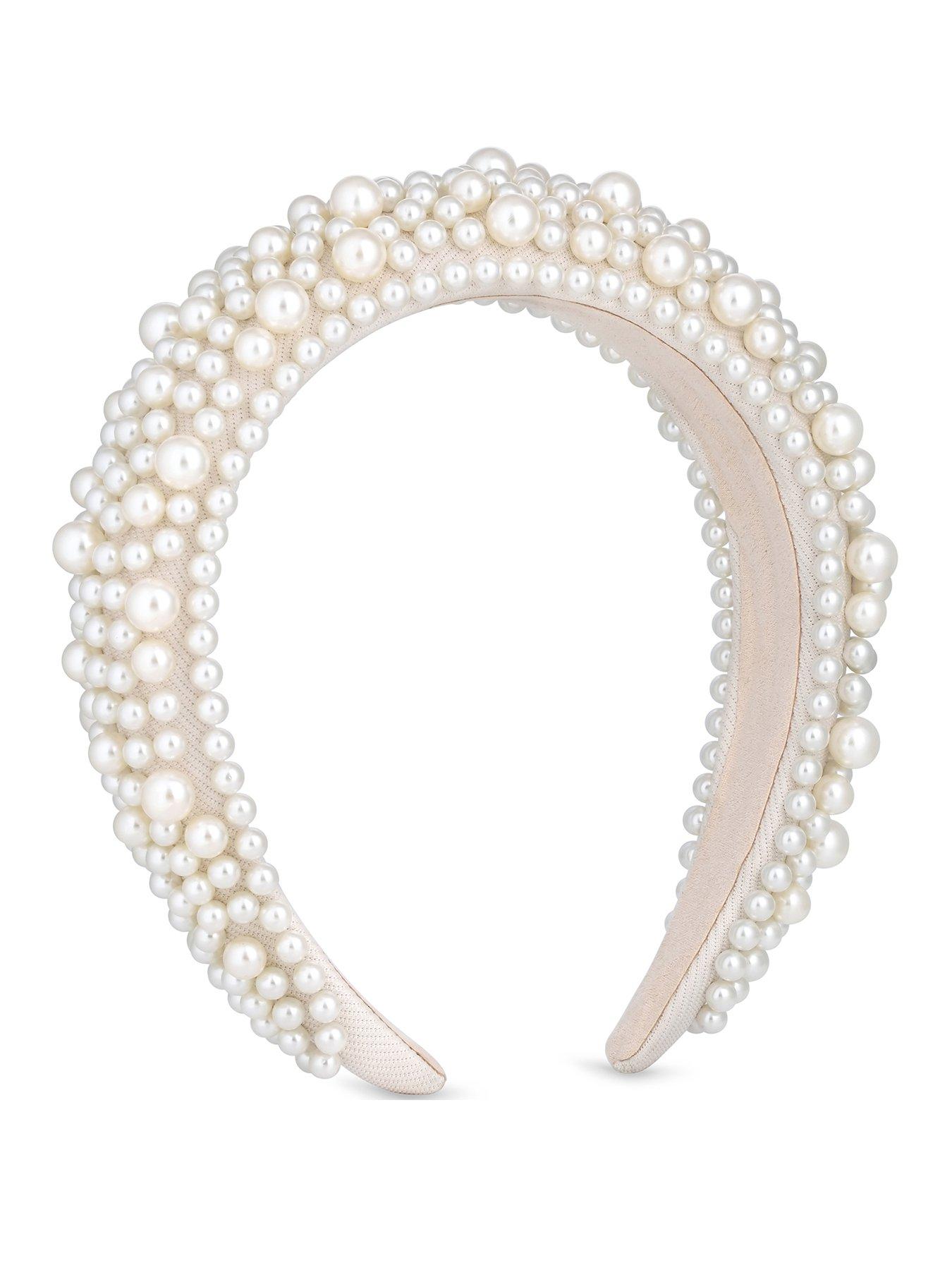 undefined Cream Pearl Embellished Headband