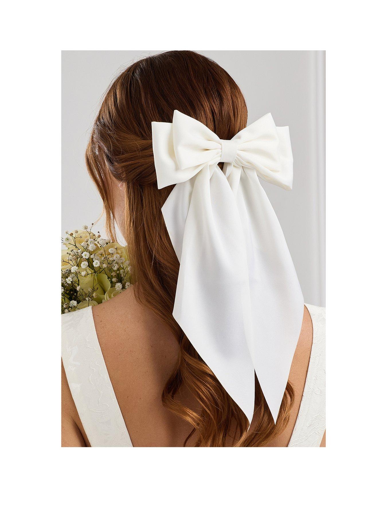 undefined Ivory Satin Bow