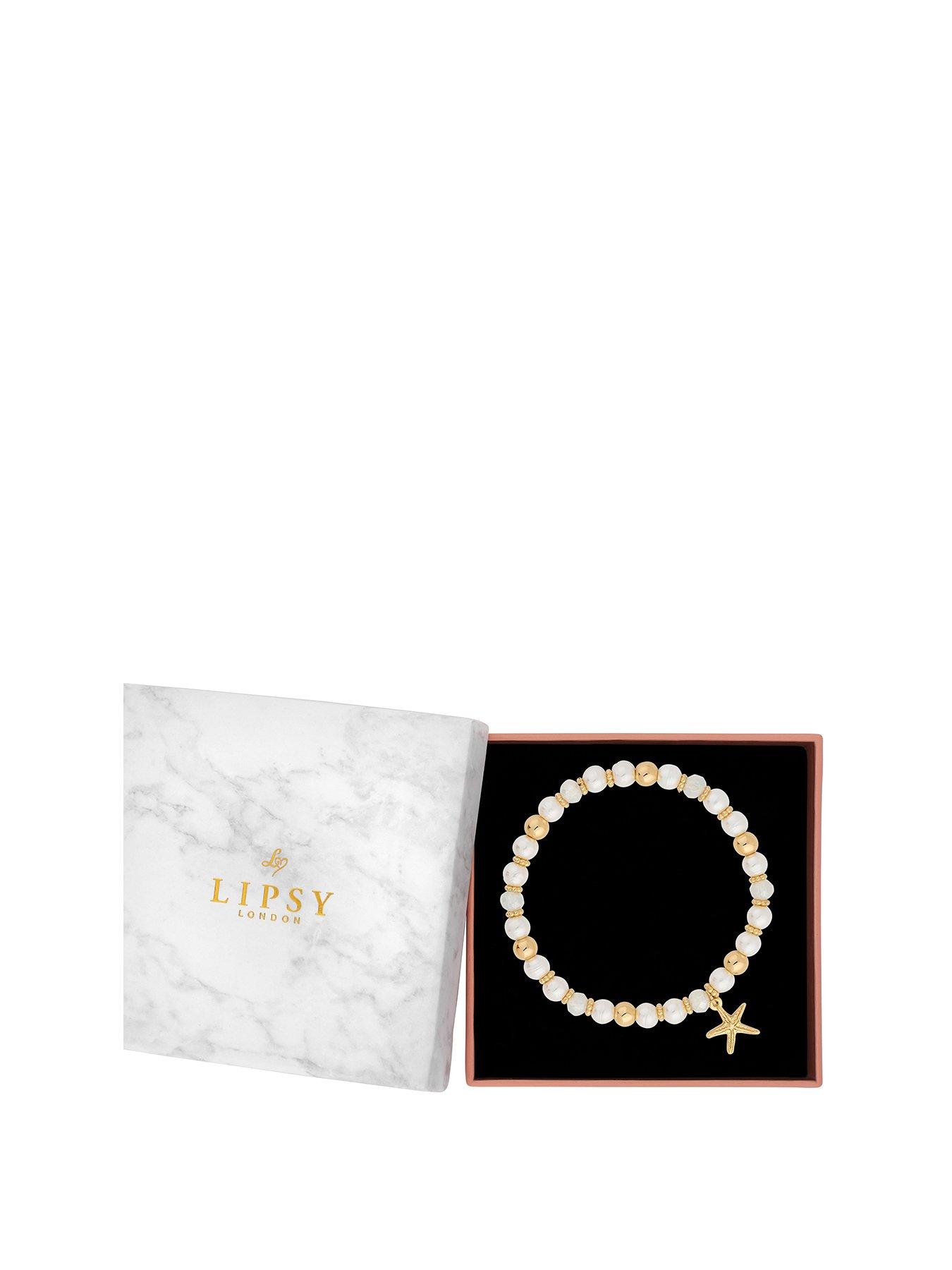 Product photograph of Lipsy Beaded Charm Coastal Bracelet - Gift Boxed from very.co.uk