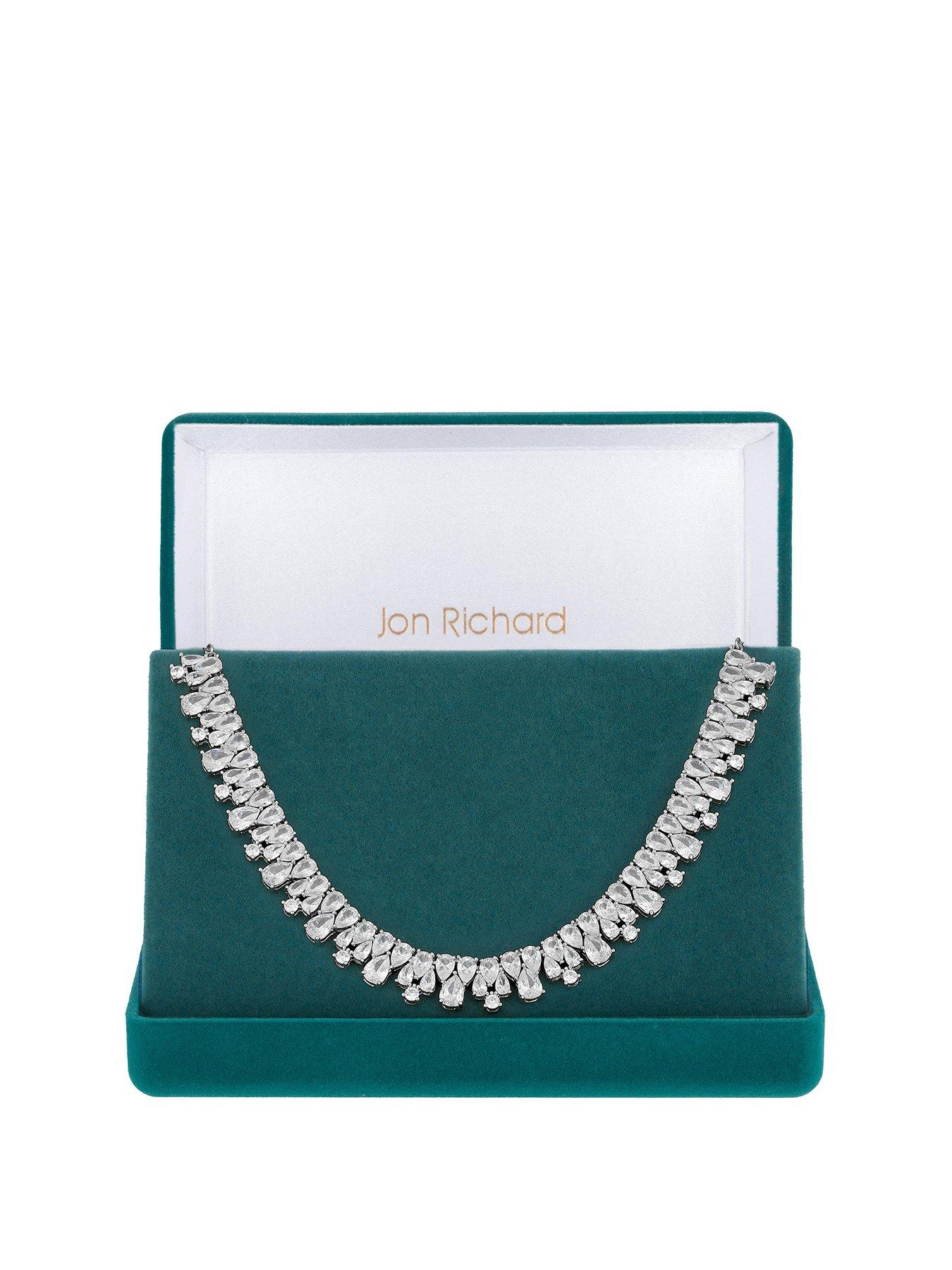 Jon Richard Rhodium Plate Cubic Zirconia Statement Necklace Very