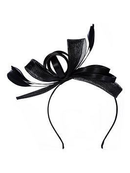 jon richard black medium fascinator headband