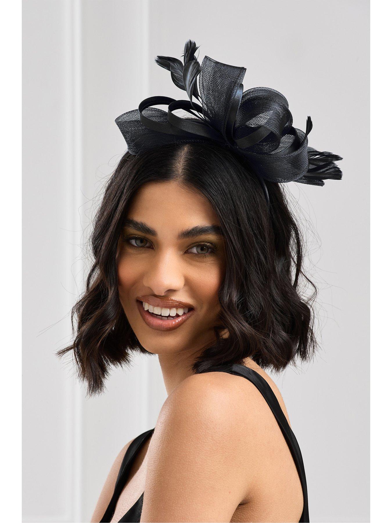 Image 2 of 3 of Jon Richard Black Medium Fascinator Headband
