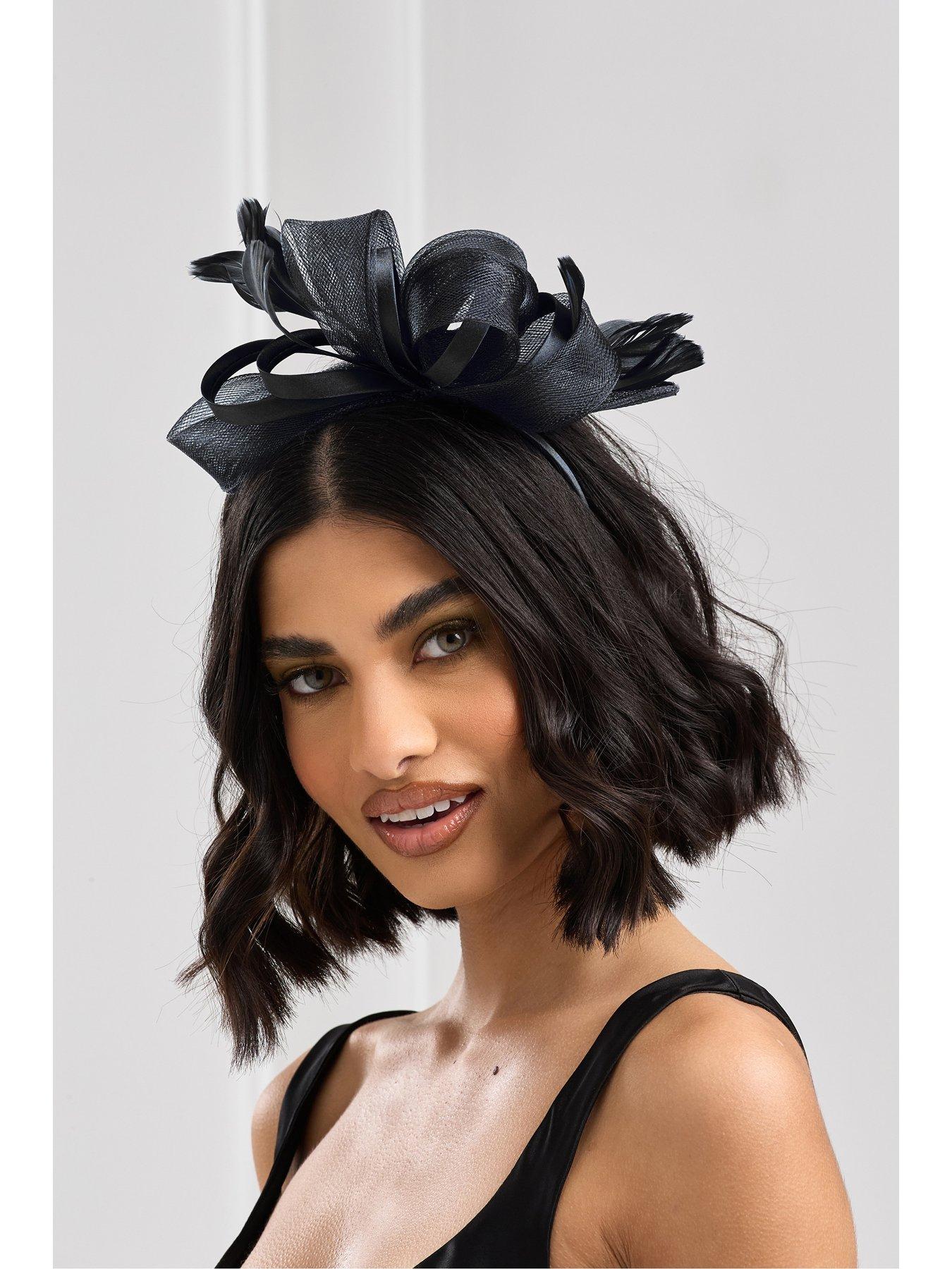 Image 3 of 3 of Jon Richard Black Medium Fascinator Headband