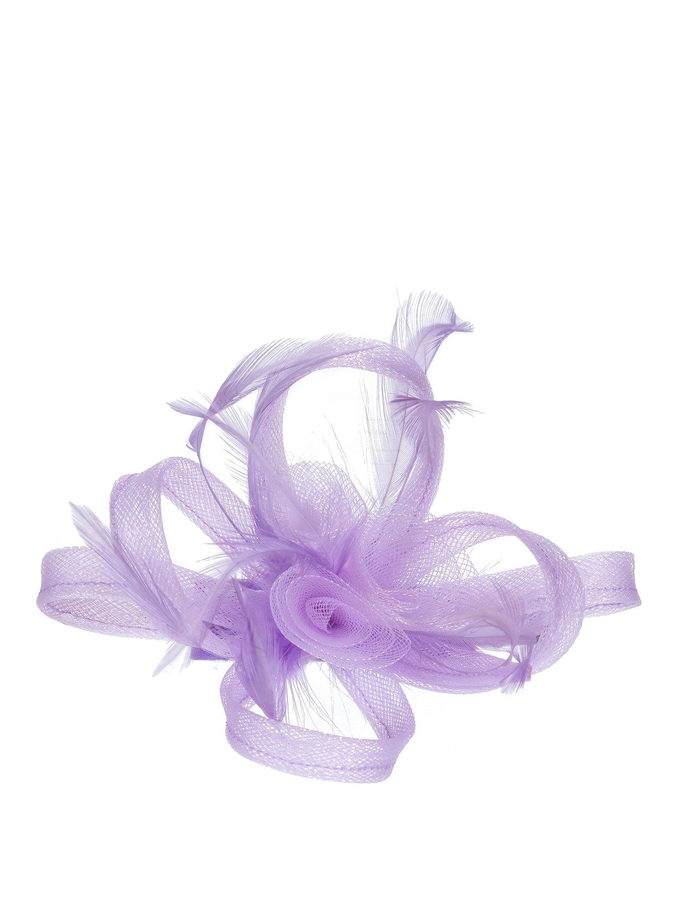 undefined Lavender Small Feather Fascinator Clip