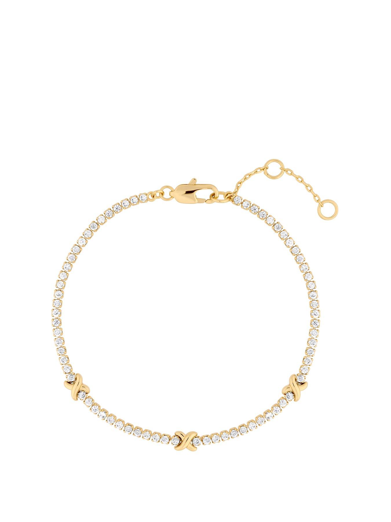 inicio-gold-plate-cubic-zirconia-kiss-bracelet