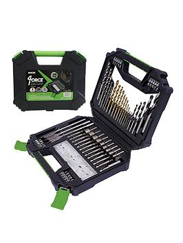 Product photograph of Mylek 128 Piece Drill Bit And Screwdriver Accessory Set - Hss Cobalt High Speed For Use On Wood Masonry Metal Plastic Amp More - With Storage Case from very.co.uk