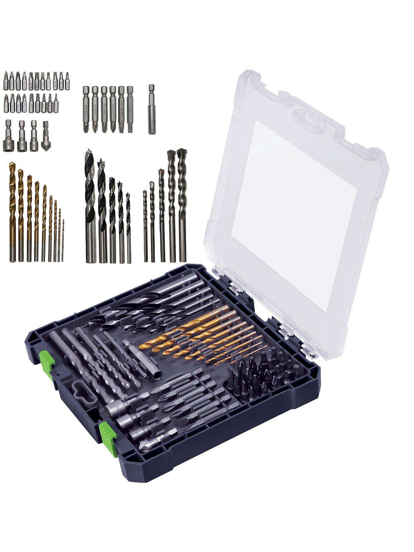 Image 5 of 7 of Mylek 50 Piece Drill Bit And Screwdriver Accessory Set - HSS, Cobalt, High Speed for Use on Wood, Masonry, Metal, Plastic &amp; More - With Storage Case