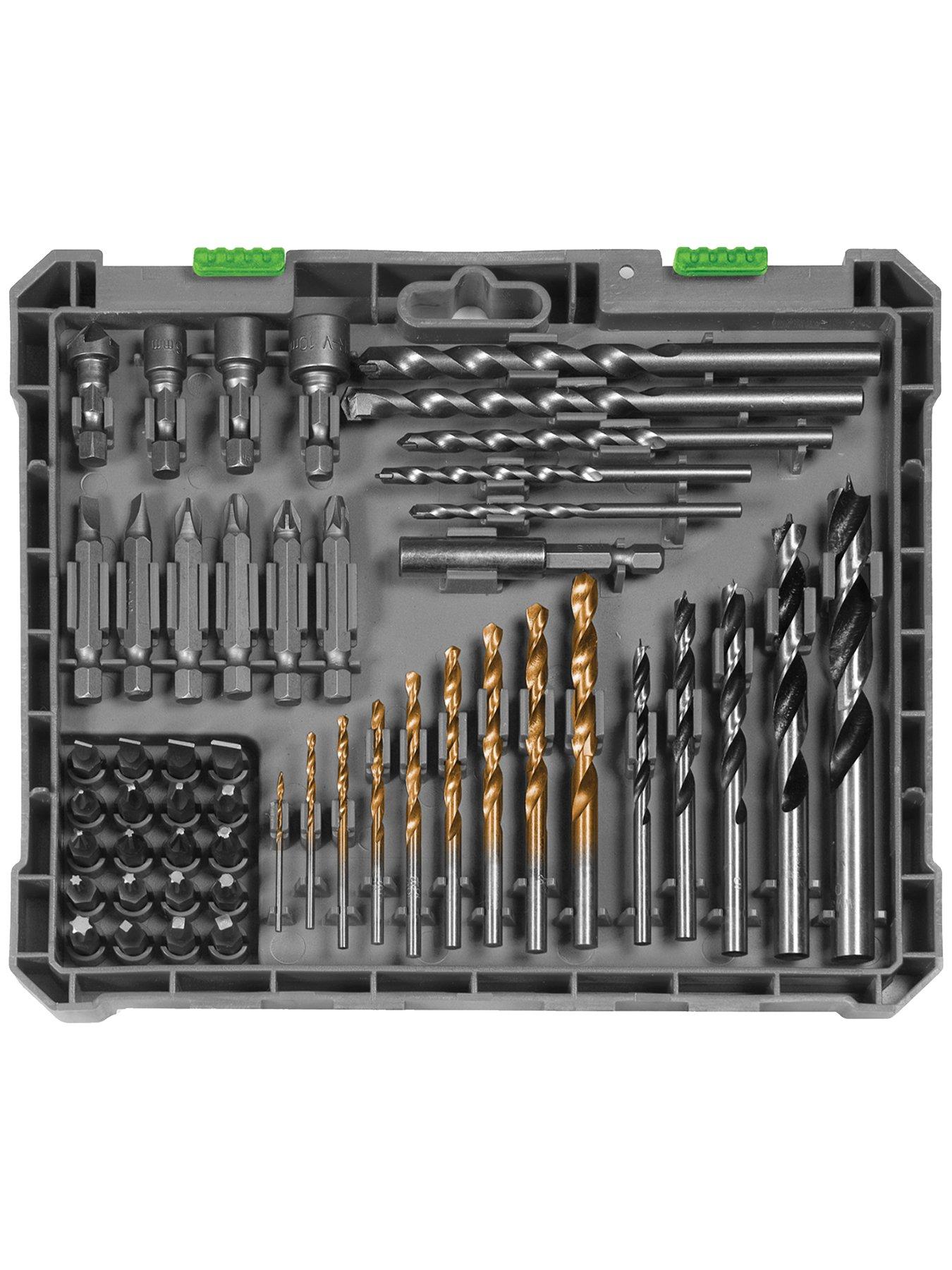 Image 6 of 7 of Mylek 50 Piece Drill Bit And Screwdriver Accessory Set - HSS, Cobalt, High Speed for Use on Wood, Masonry, Metal, Plastic &amp; More - With Storage Case