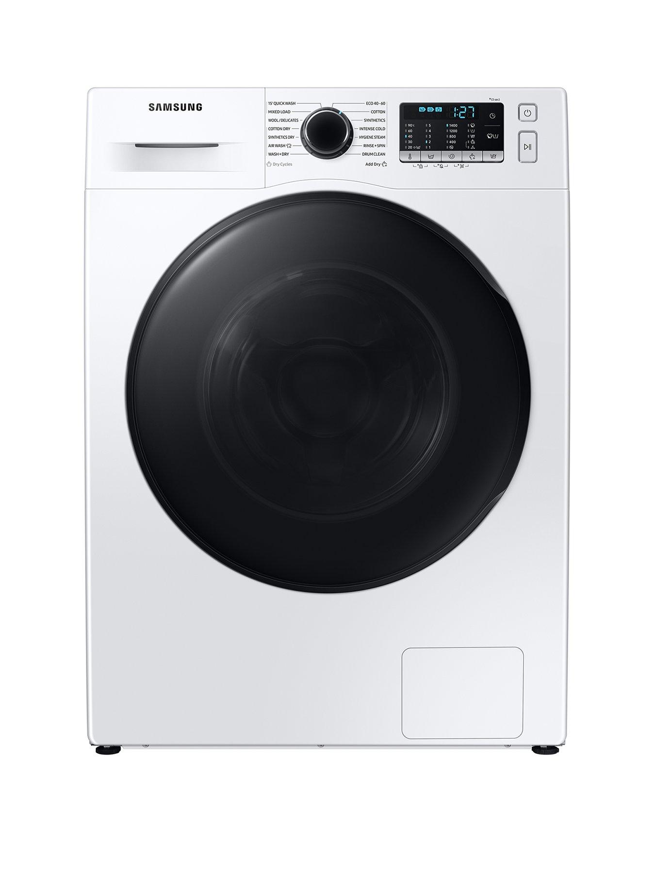 Product photograph of Samsung Series 5 Wd90ta046be Eu 9kg Wash 6kg Dry 1400 Spin Ecobubble Washer Dryer - White from very.co.uk