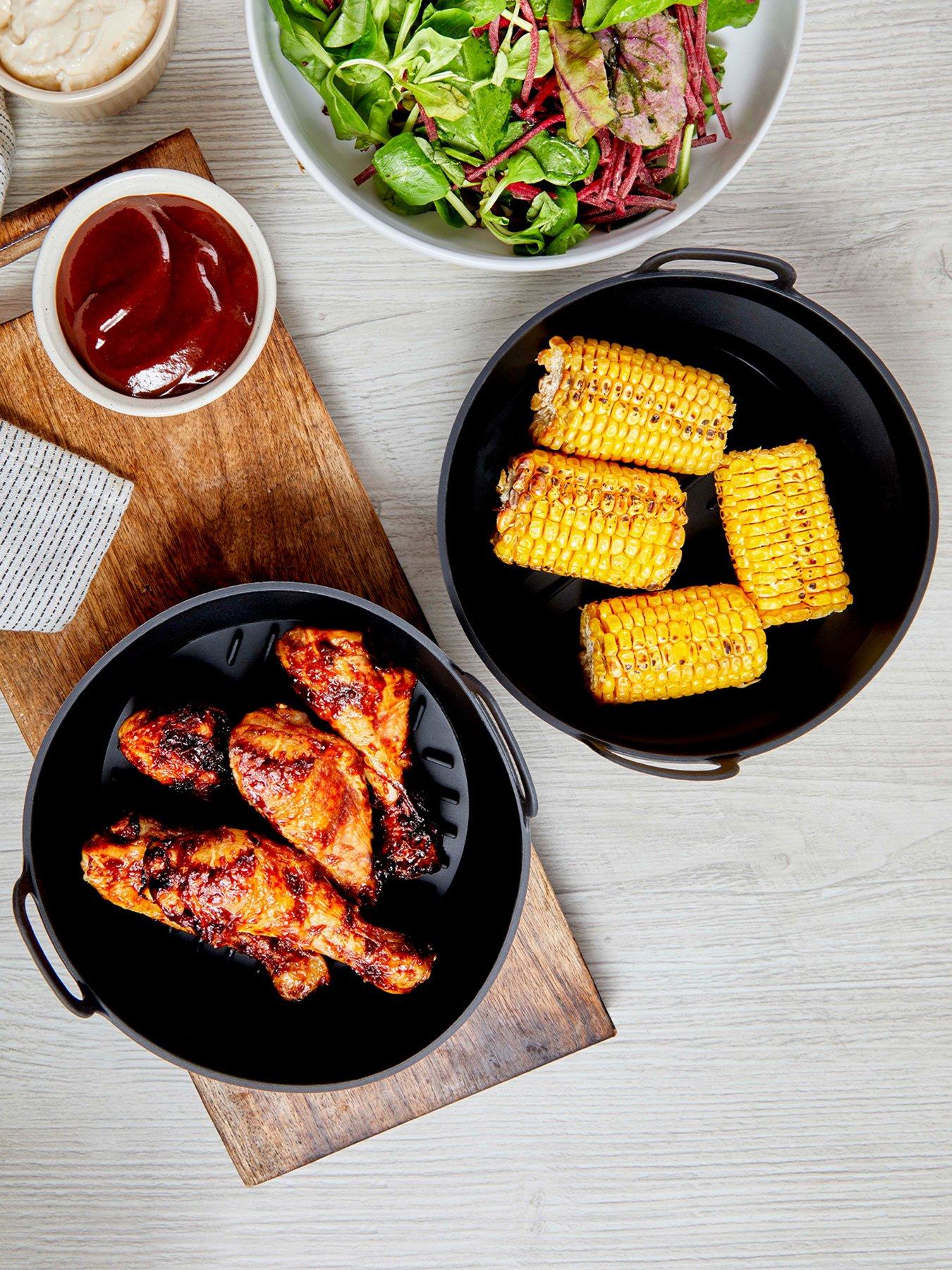 Tower Round Silicone Air Fryer Trays – Set of 2