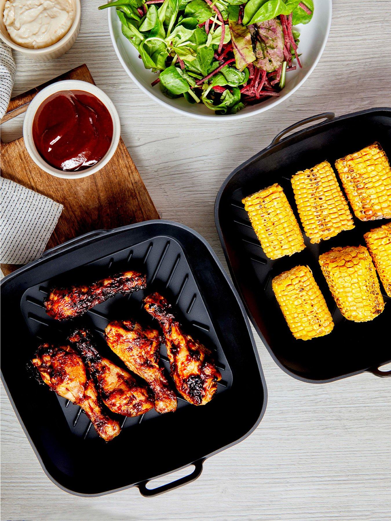 Tower Square Air Fryer Trays, Set of 2, Reusable Silicone - T843092
