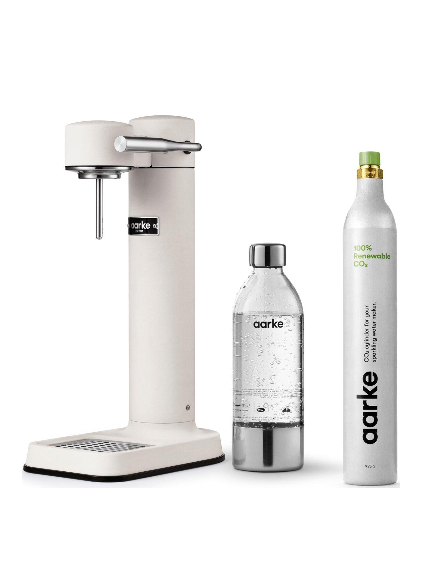 Image 1 of 7 of Aarke Carbonator 3 Matte White Sparkling Water Maker &amp; Co2 Gas Cylinder