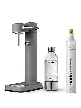 Product photograph of Aarke Carbonator 3 Matte Grey Sparkling Water Maker Co2 Gas Cylinder from very.co.uk