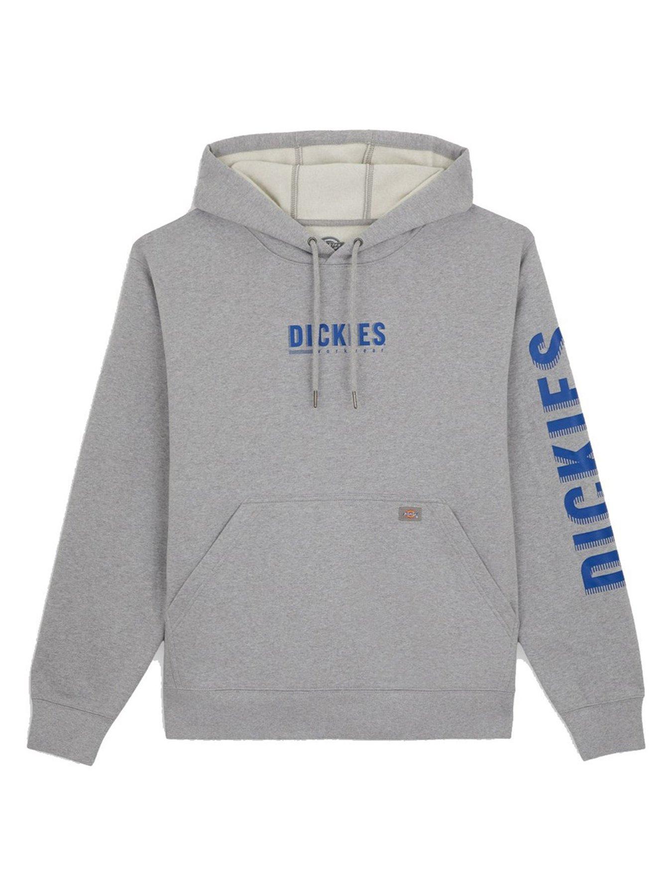 Dickies Mens Graphic Pullover Fleece Hoodie, Grey, Size S, Men