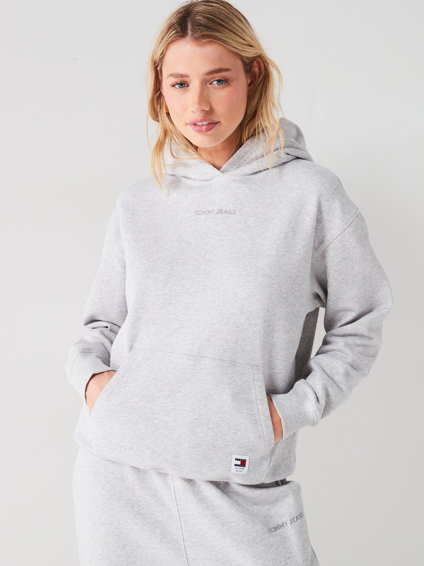 Tommy Jeans Classic Logo Hoodie - Grey | Very.co.uk