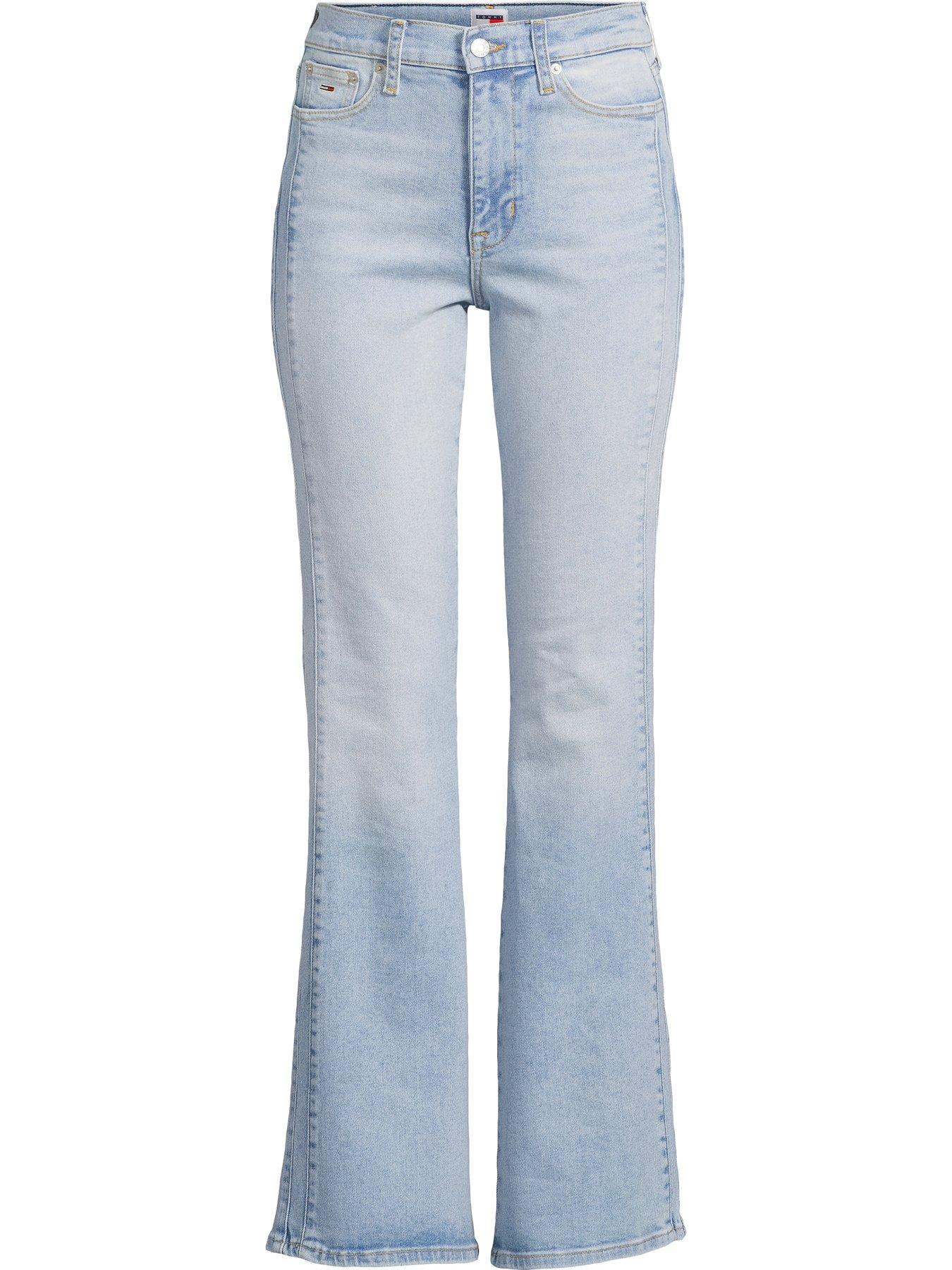 Tommy Jeans High Rise Flare Jean - Blue | Very.co.uk