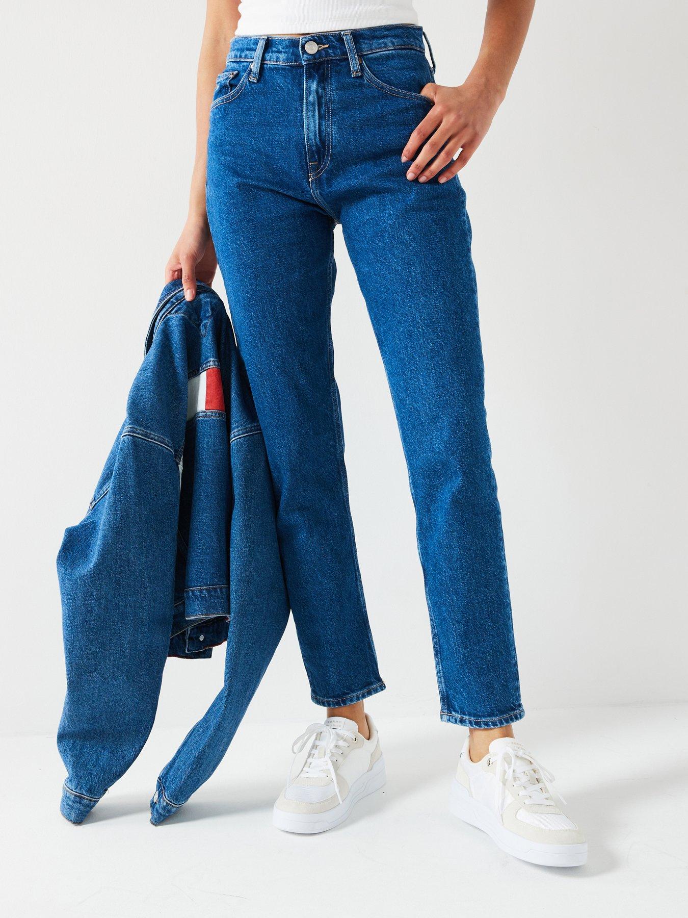 undefined High Rise Slim Ankle Jean - Blue