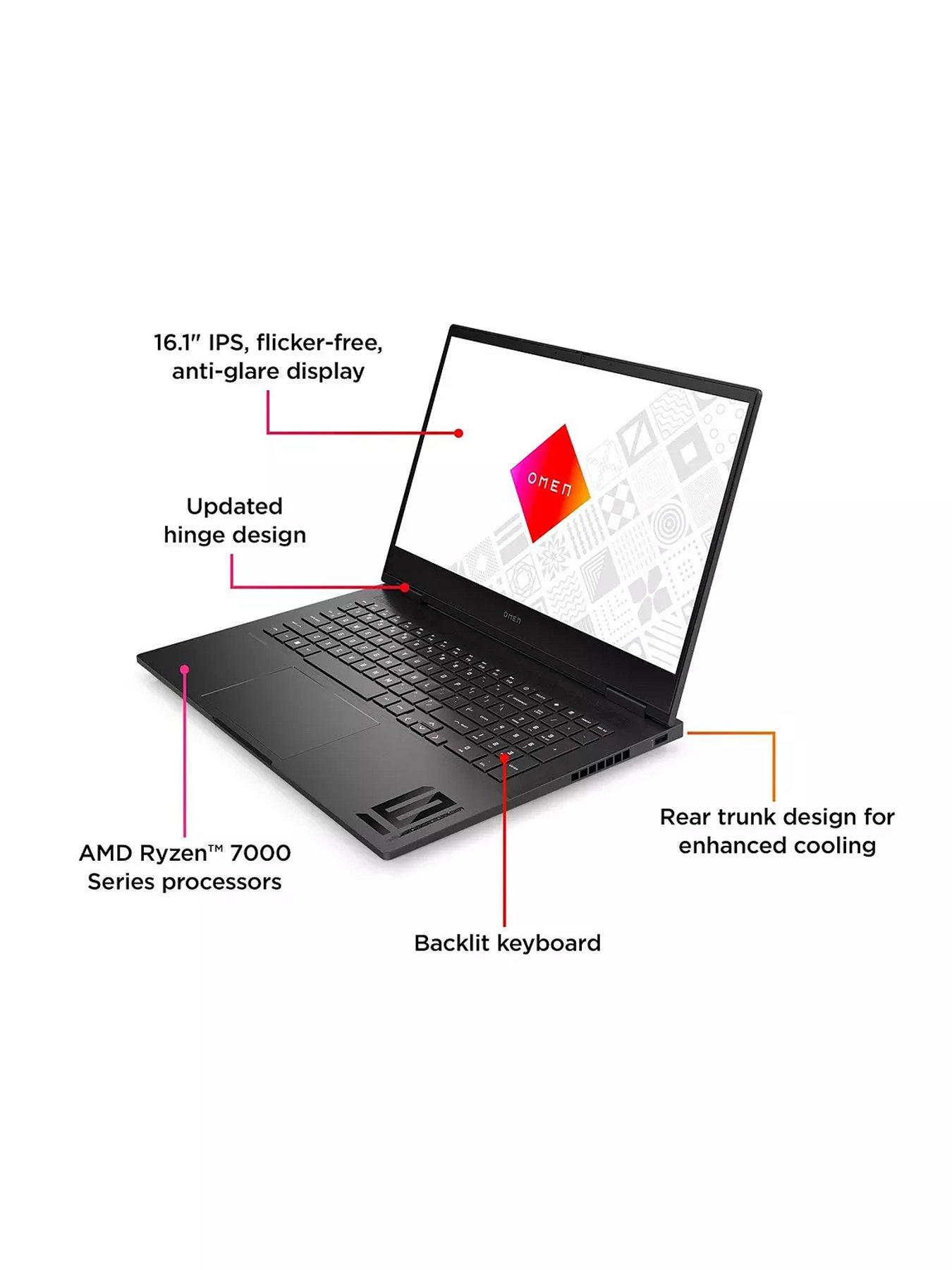 Image 4 of 8 of HP Omen 16-xd0003na Gaming Laptop - 16in FHD, GeForce RTX 4050, AMD Ryzen 7, 16GB RAM, 512GB SSD