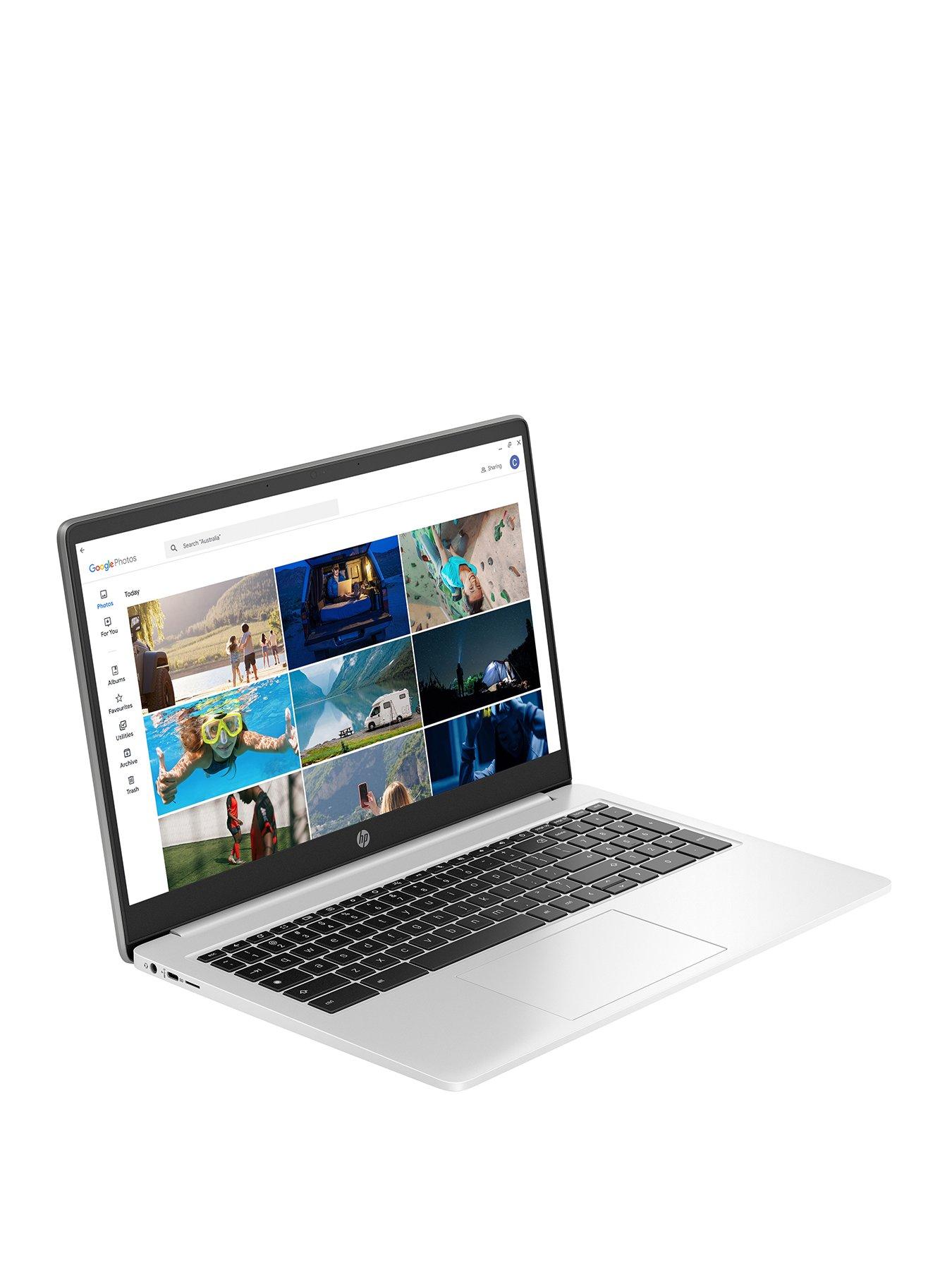 Hp Chromebook 15A-Na0007Na, Intel Celeron, 4Gb Ram 128Gb Ssd, 15In Hd Laptop - Silver