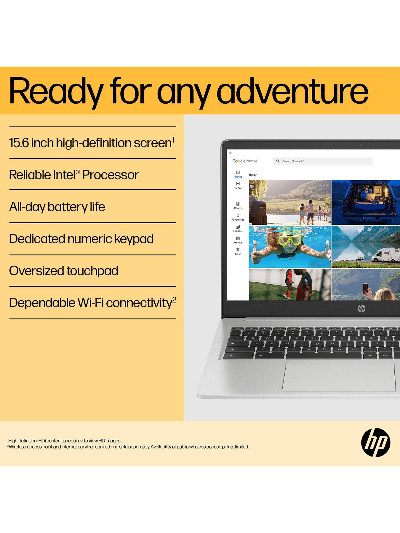 Image 5 of 8 of HP Chromebook 15a-na0007na, Intel Celeron, 4GB RAM 128GB SSD, 15in HD Laptop - Silver