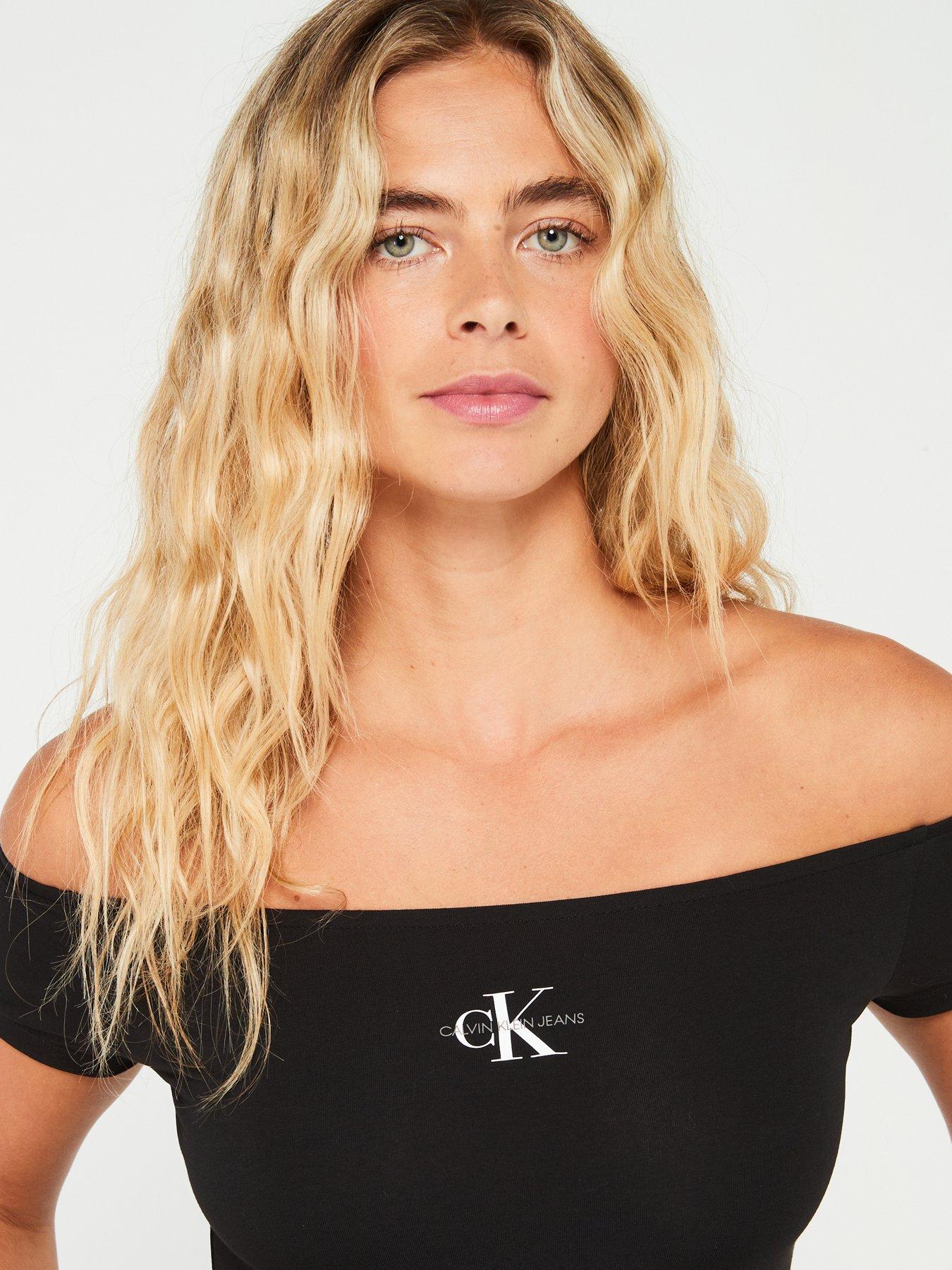 Calvin klein bardot top hotsell