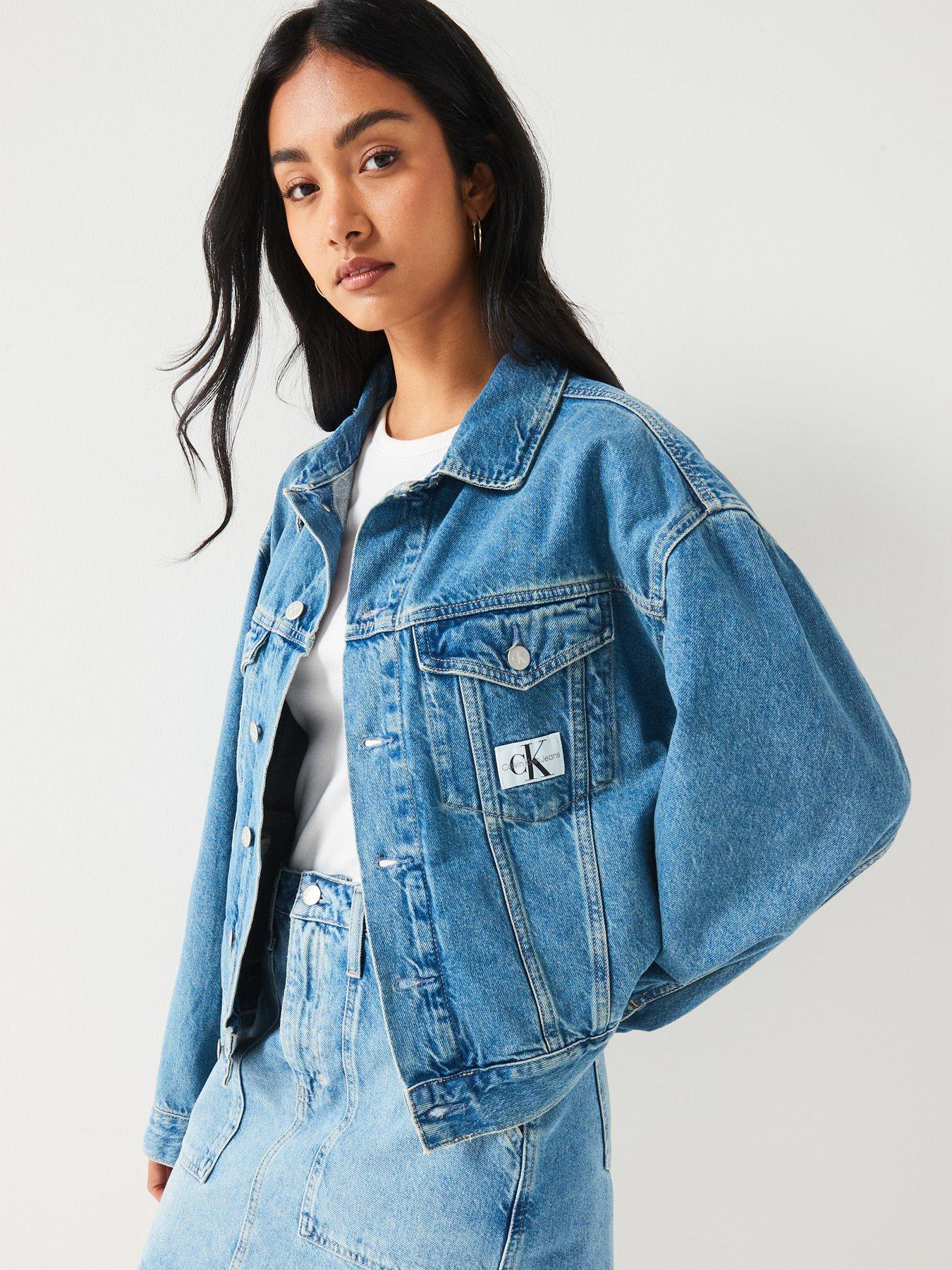Calvin Klein Jeans Boxy Denim Jacket Blue Very