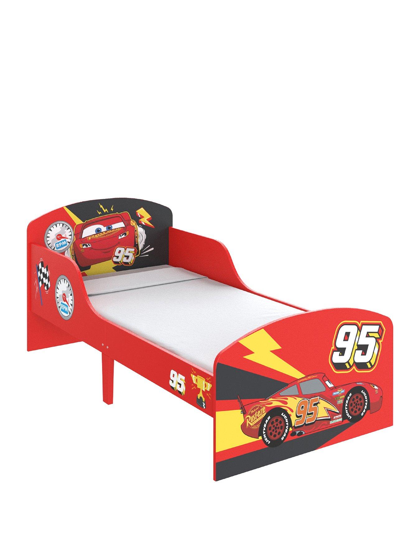 Lightning mcqueen bed with toy outlet box