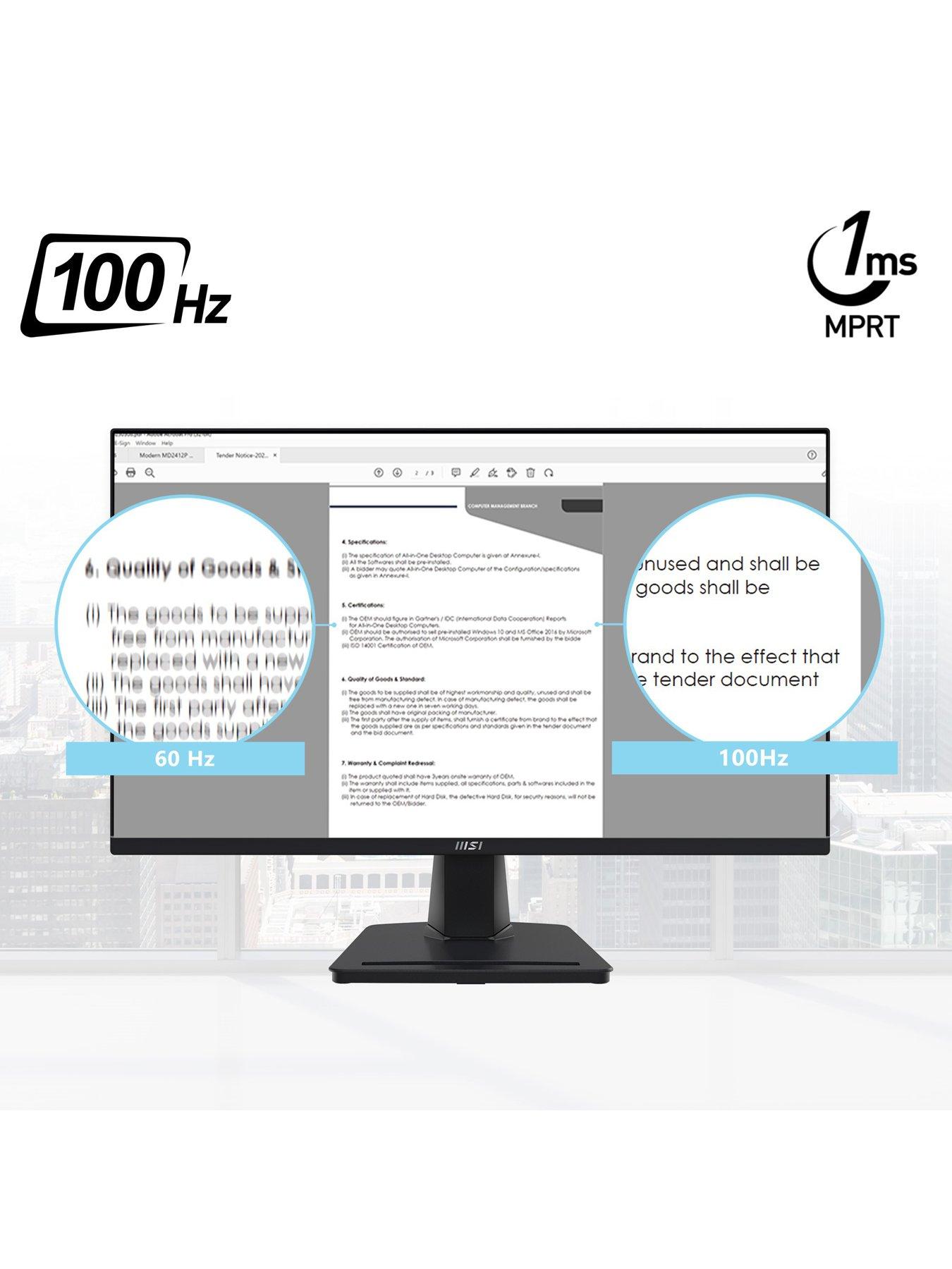 Image 6 of 7 of MSI PRO MP275 27 inch, Full HD, 100Hz, IPS, AMD Freesync Flat Monitor with Built-In Speakers