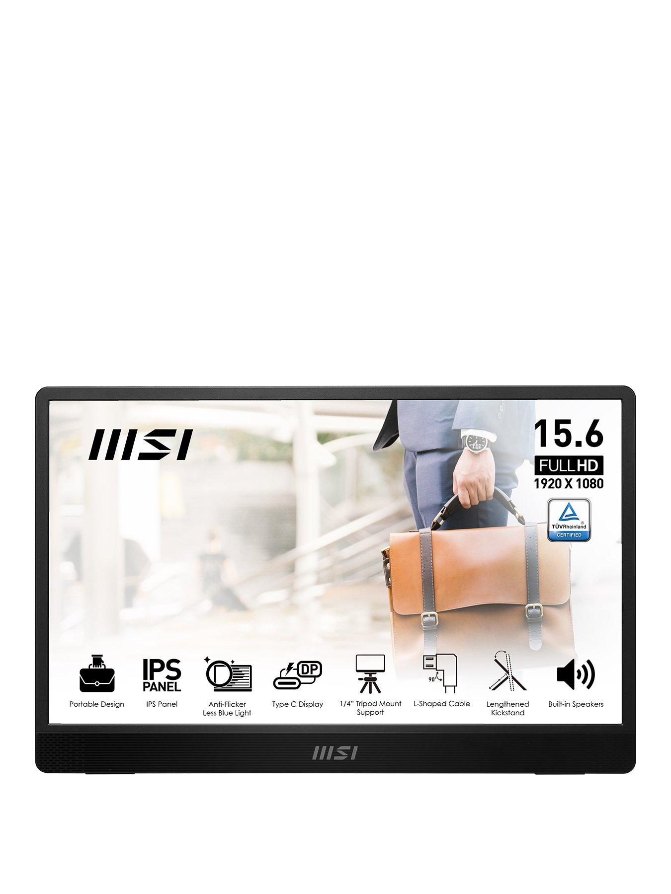 Msi Pro Mp161 E2 15.6-Inch, Full Hd, 60Hz, Ips, Adaptive Sync Portable Monitor With Built-In Speakers