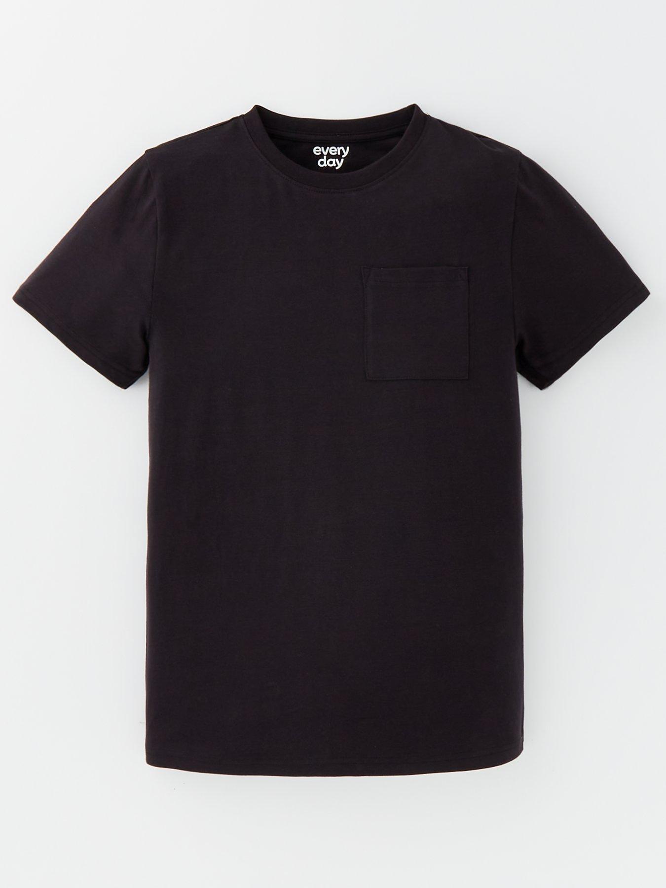 undefined Boys Short Sleeve Pocket T-shirt - Black